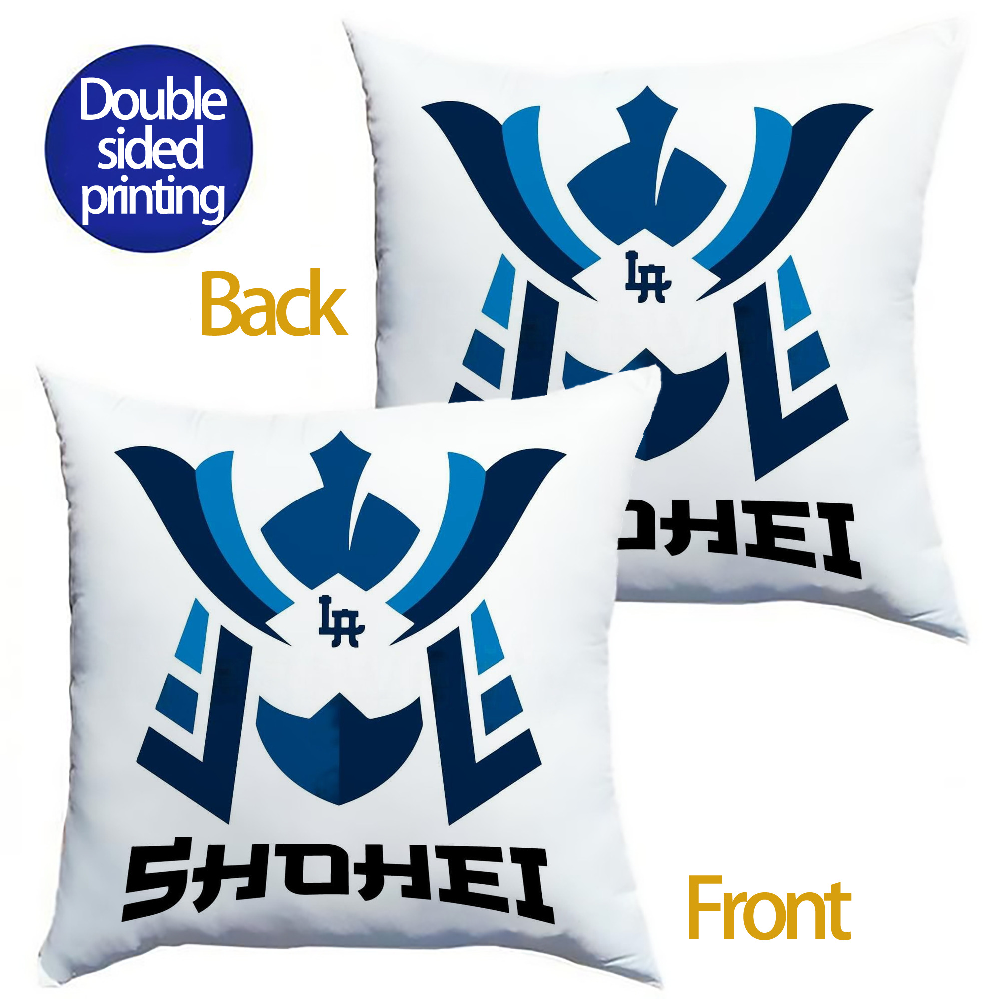  Soft Polyester Pillow Cover With Insert – Double-Sided Design, Invisible Zipper, Durable & Breathable – Easy Care Cushion Set