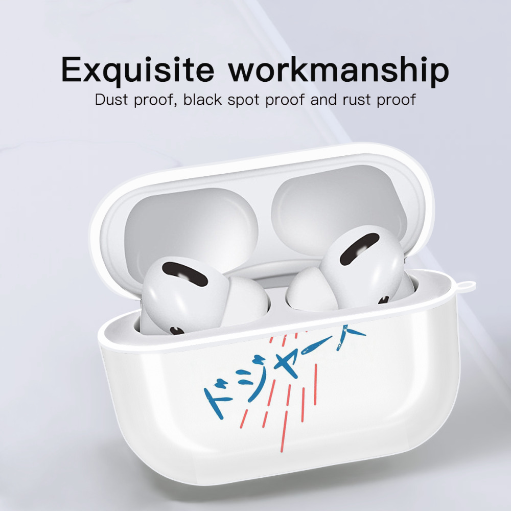  AirPods Pro Hard Case White With Keychain, Durable Flexible PC, Precise Cutouts, Anti-Fingerprint, Yellowing & Scratch Resistant, Full Protection, Washable