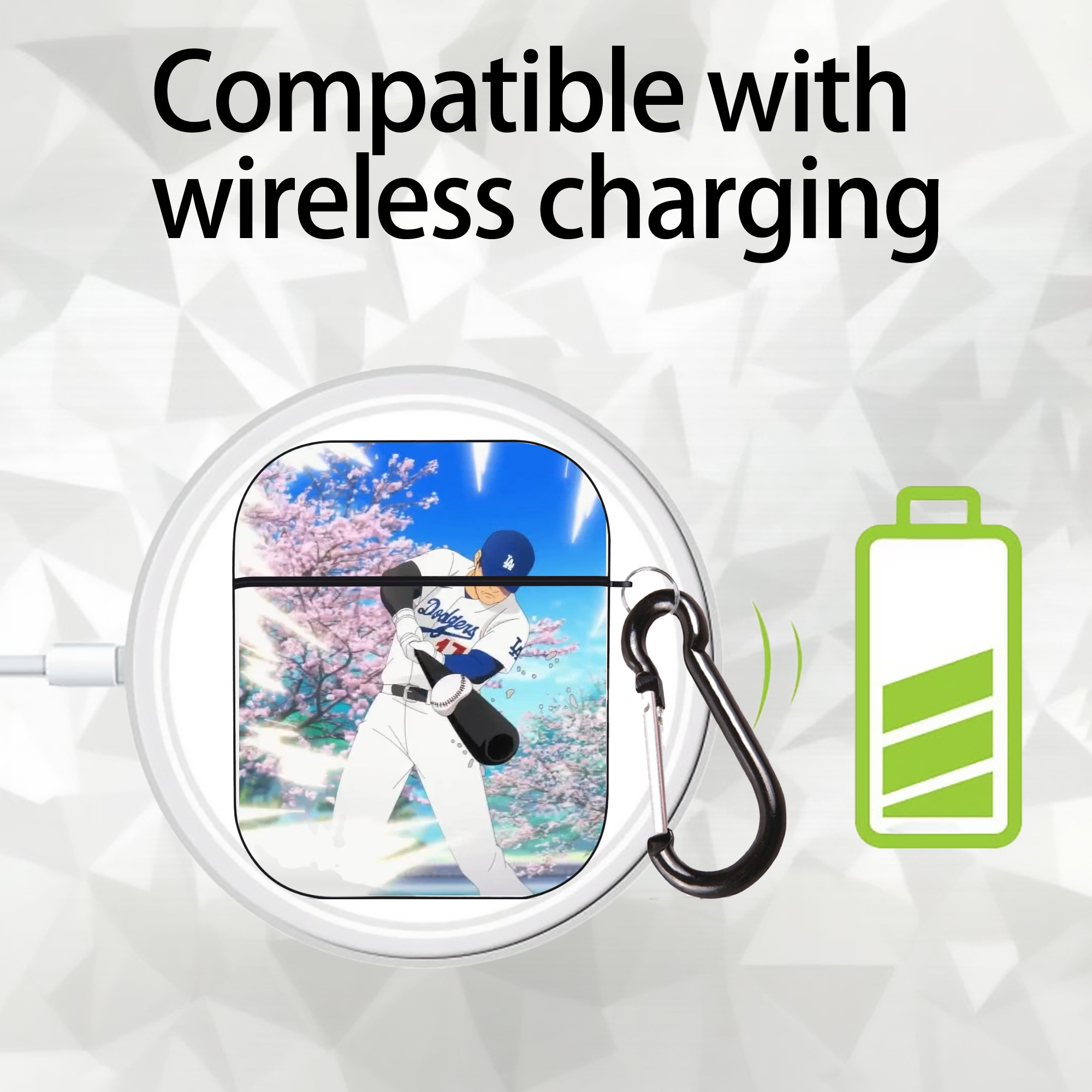  AirPods 2 Case Hard Shell Black, Flexible PC Material, Precise Cutouts, Full Protection, Anti-Fingerprint, Washable, Includes Keychain – Durable & Slim Design