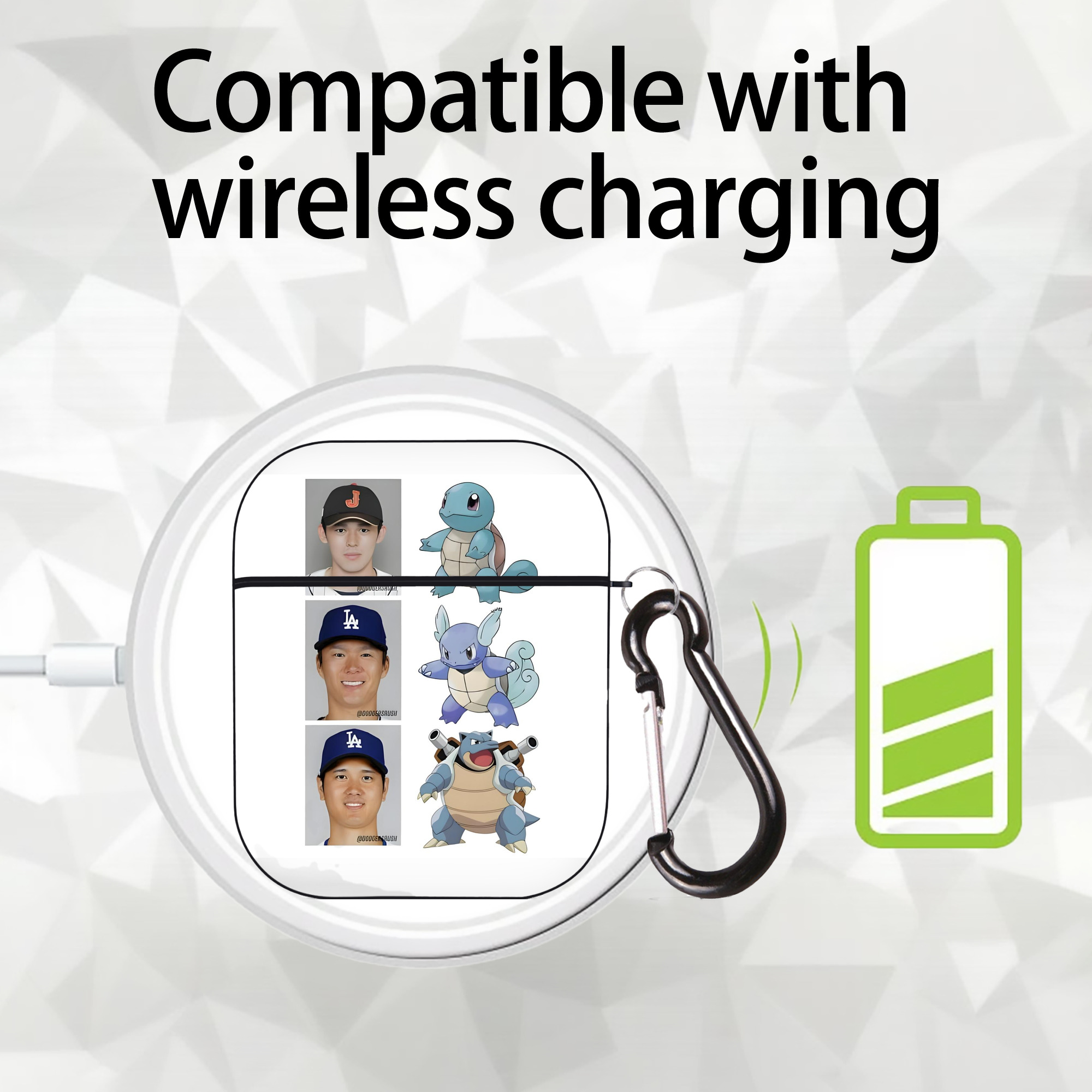  AirPods 2 Case Hard Shell Black, Flexible PC Material, Precise Cutouts, Full Protection, Anti-Fingerprint, Washable, Includes Keychain – Durable & Slim Design