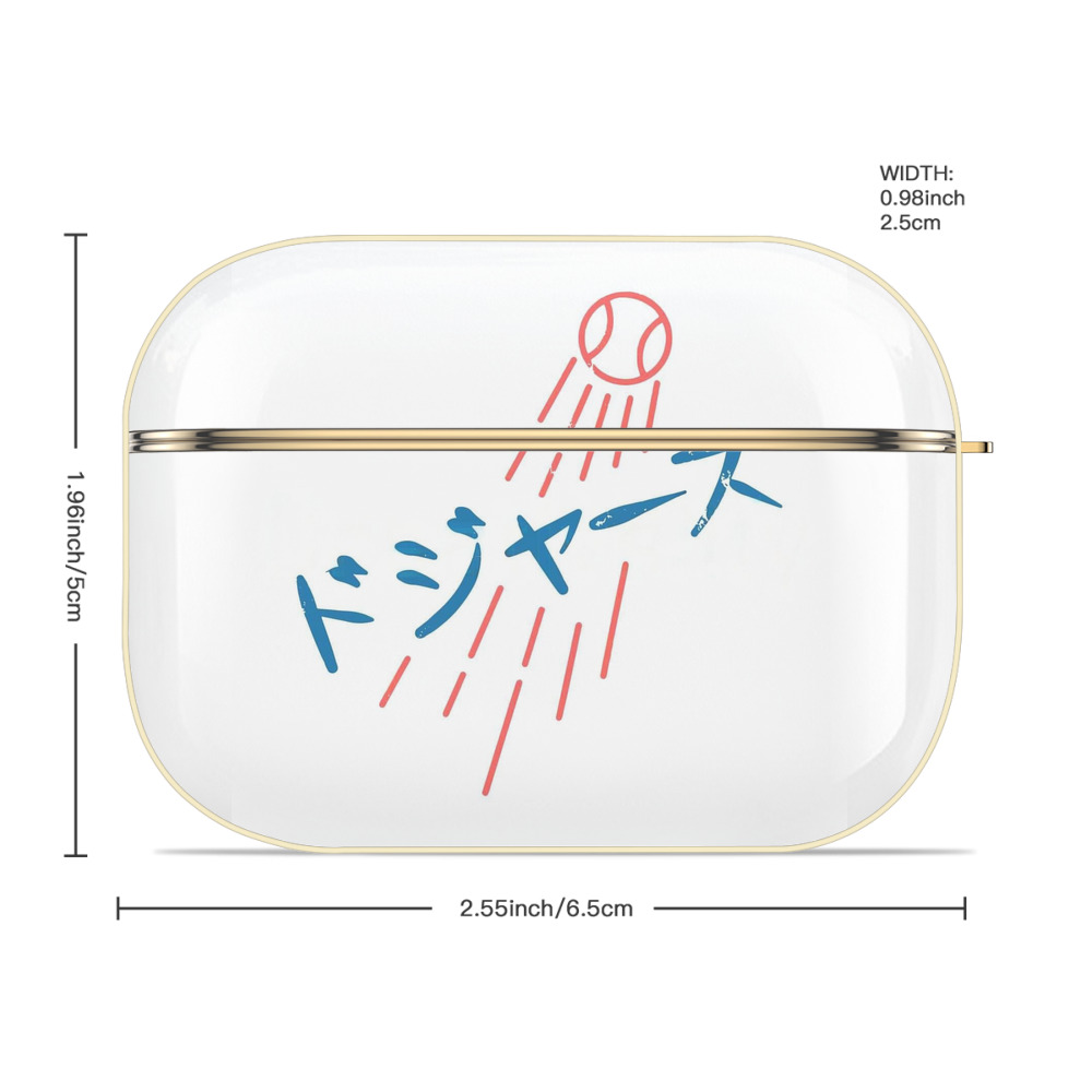  Luxury Gold AirPods Pro Case With Keychain, Flexible PC Material, Full Protection, Precise Cutouts, Anti-Fingerprint, Washable, Durable Design