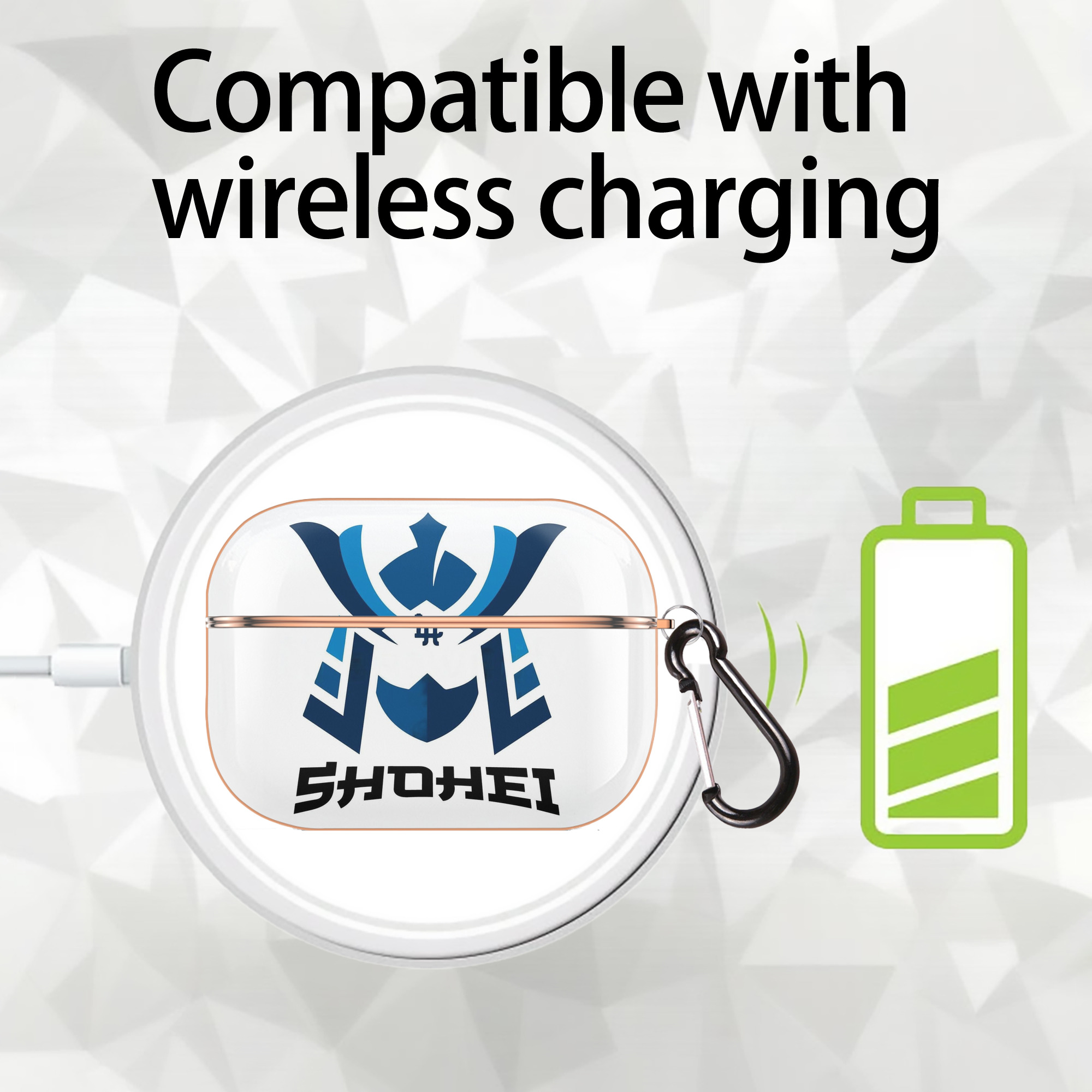  AirPods Pro Protective Case Rose Gold, Flexible PC Material, Precise Fit, Anti-Slip Cover, Full Protection, Fingerprint Resistant, Washable With Keychain