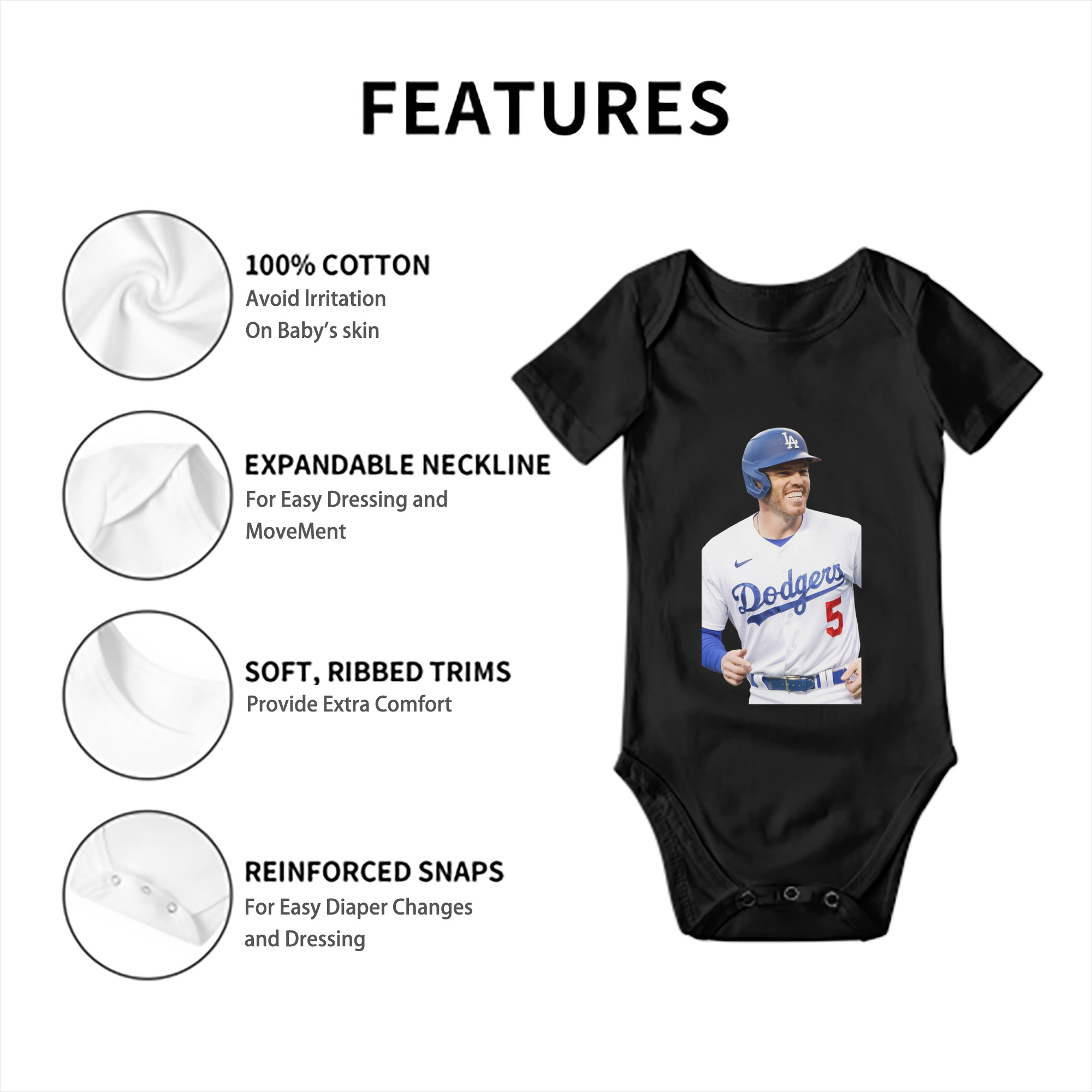  Baby Short Sleeve Romper – 100% Cotton Soft & Breathable Digital Print Onesie With Easy Snap Closure And Envelope Shoulder – Comfortable For Daily Wear & Travel