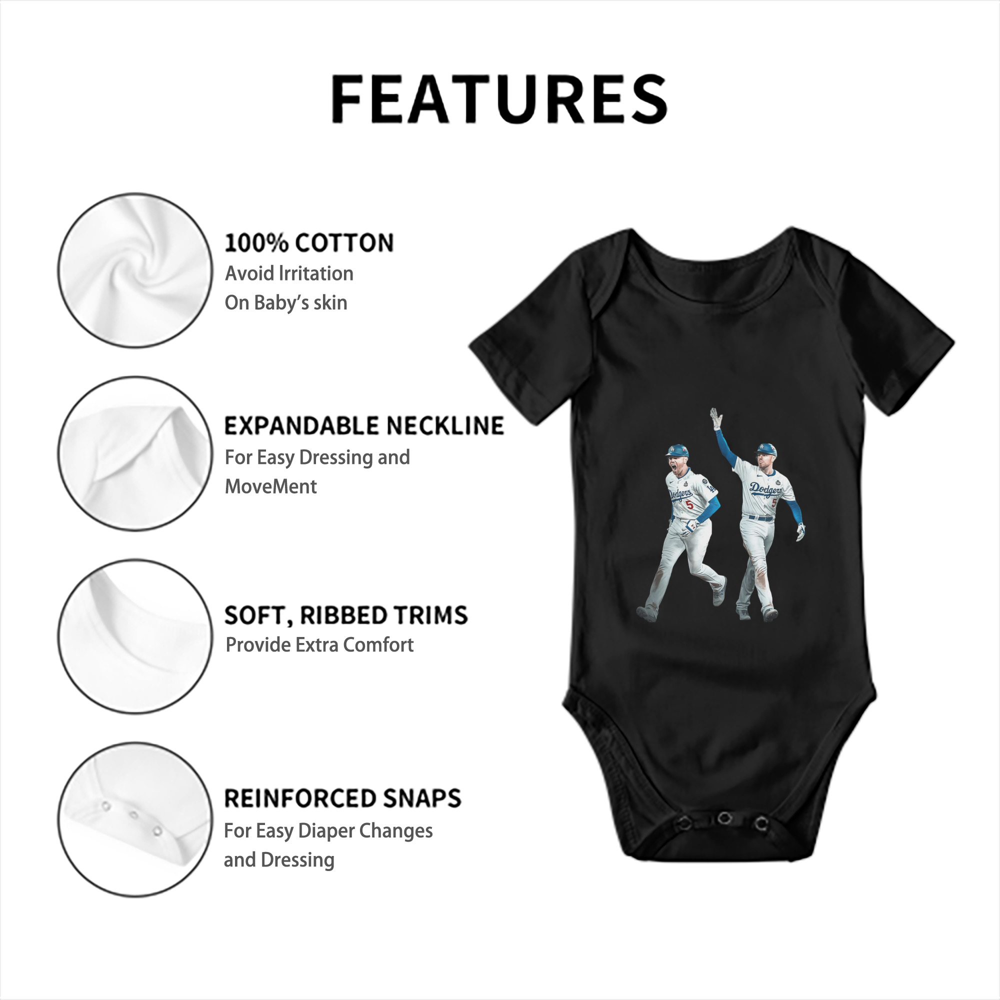  Baby Short Sleeve Romper – 100% Cotton Soft & Breathable Digital Print Onesie With Easy Snap Closure And Envelope Shoulder – Comfortable For Daily Wear & Travel