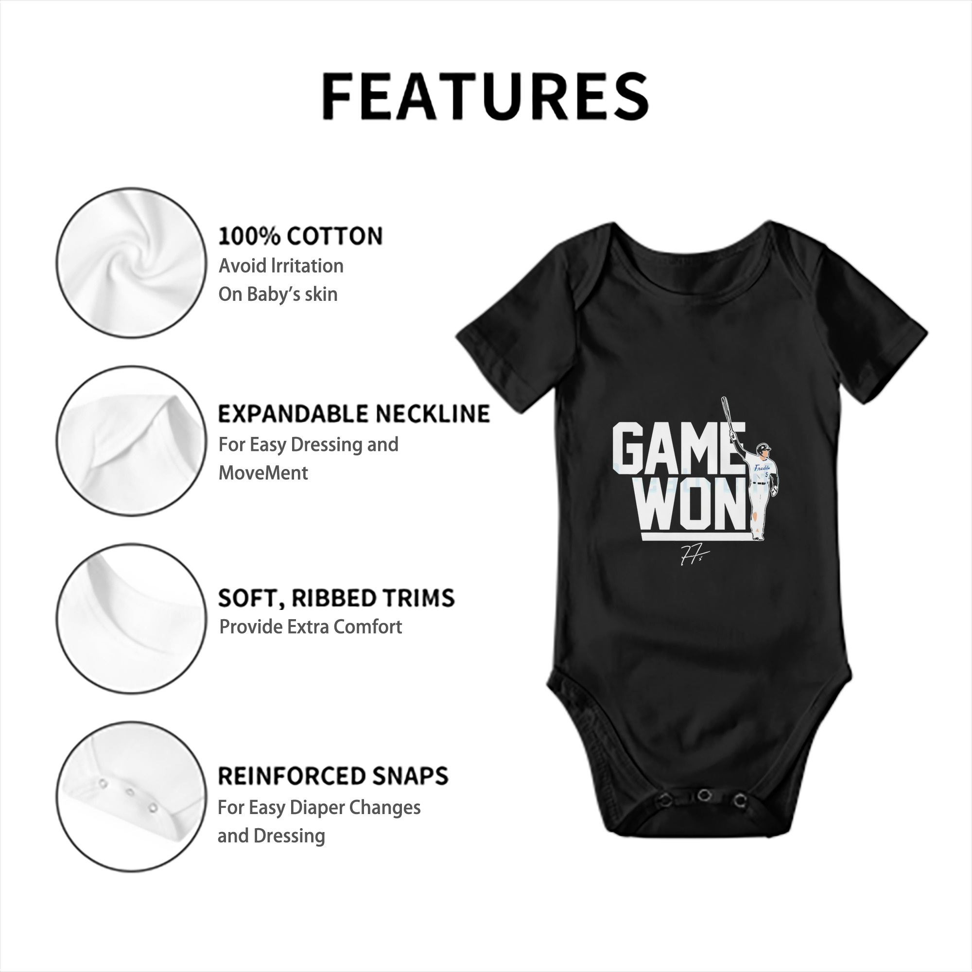  Baby Short Sleeve Romper – 100% Cotton Soft & Breathable Digital Print Onesie With Easy Snap Closure And Envelope Shoulder – Comfortable For Daily Wear & Travel