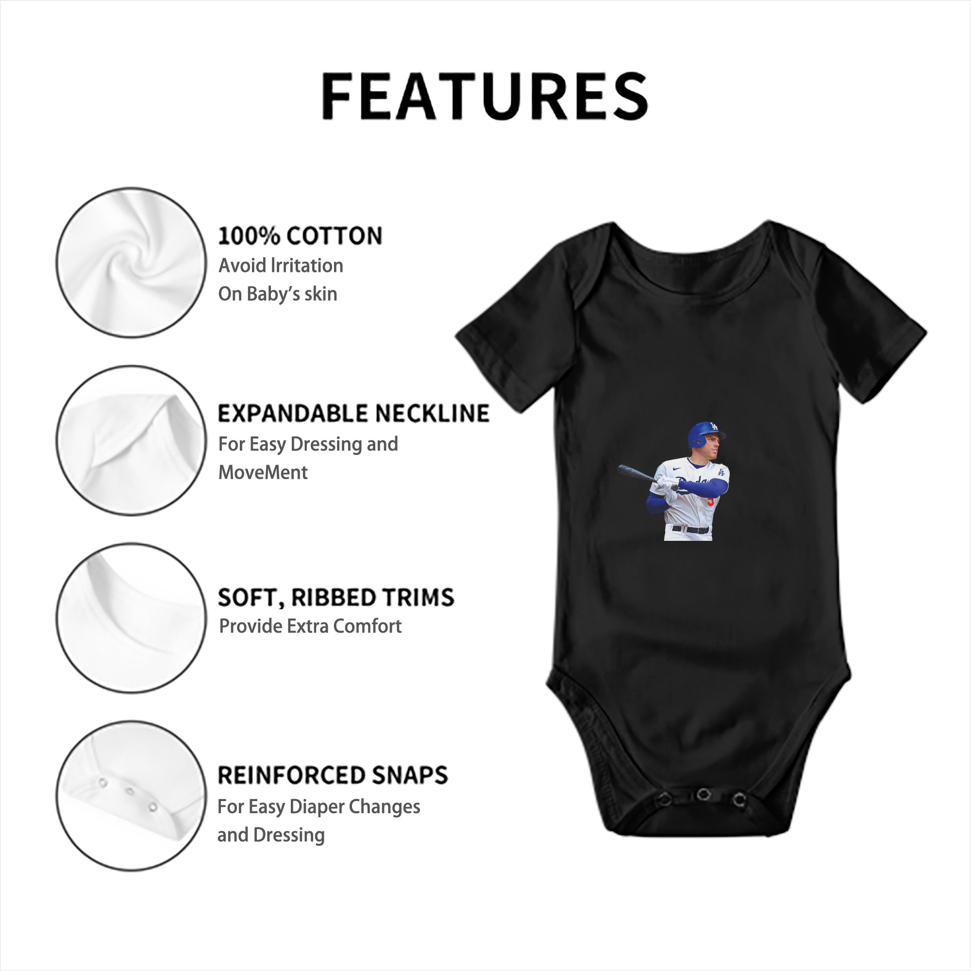  Baby Short Sleeve Romper – 100% Cotton Soft & Breathable Digital Print Onesie With Easy Snap Closure And Envelope Shoulder – Comfortable For Daily Wear & Travel