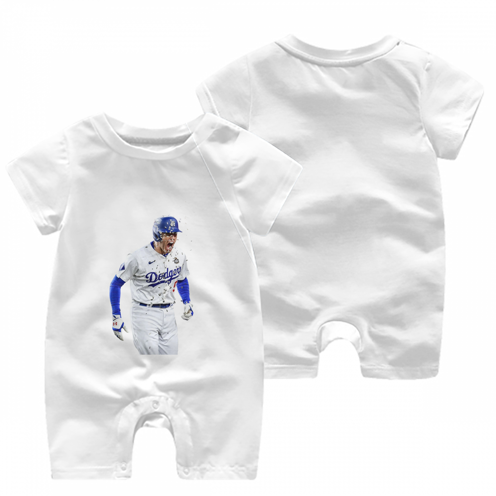  Baby Short Sleeve Onesie – 100% Cotton Soft & Breathable Digital Print Romper – Double-Sided Print, Snap Closure For Easy Diaper Changes – Comfortable For Boys & Girls