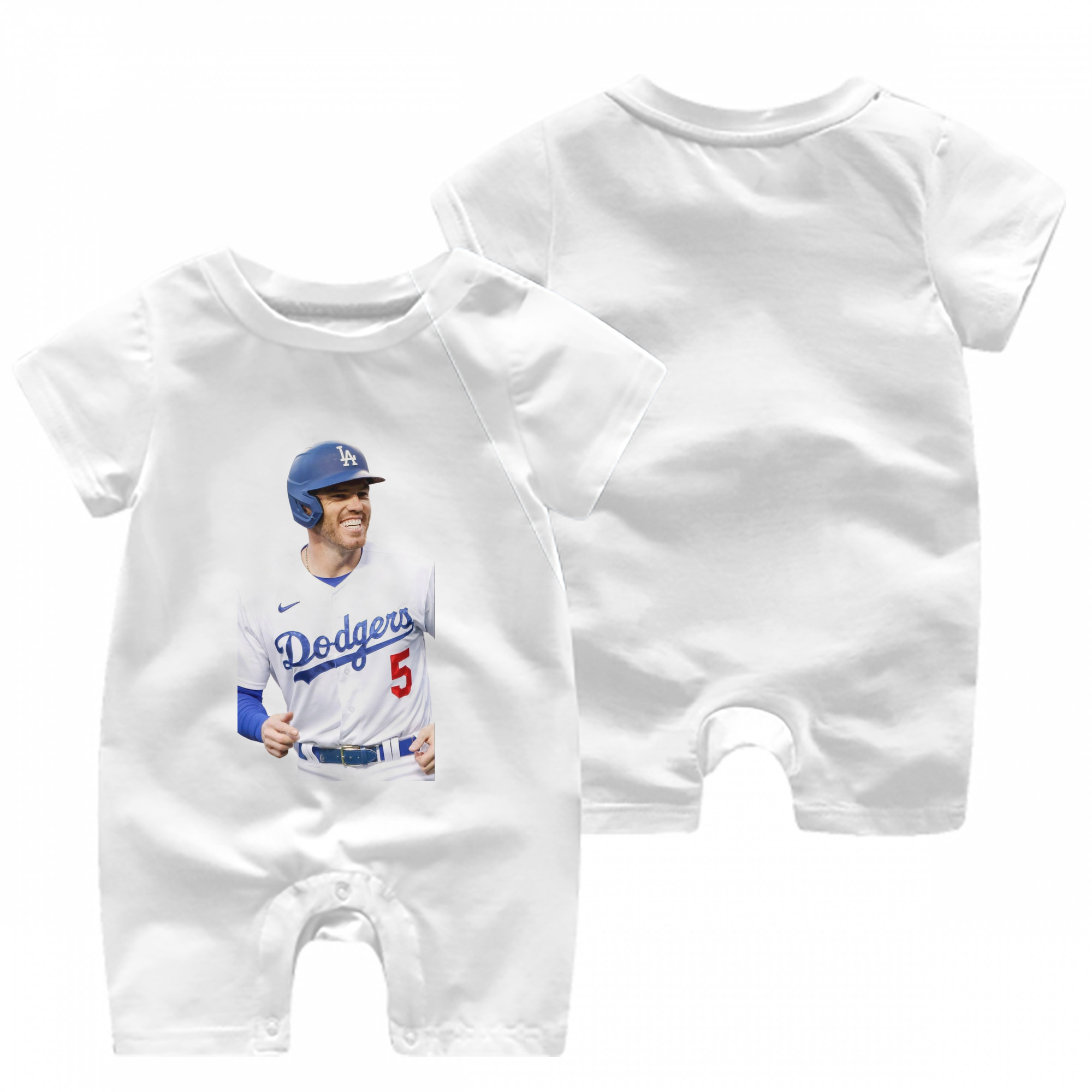  Baby Short Sleeve Onesie – 100% Cotton Soft & Breathable Digital Print Romper – Double-Sided Print, Snap Closure For Easy Diaper Changes – Comfortable For Boys & Girls