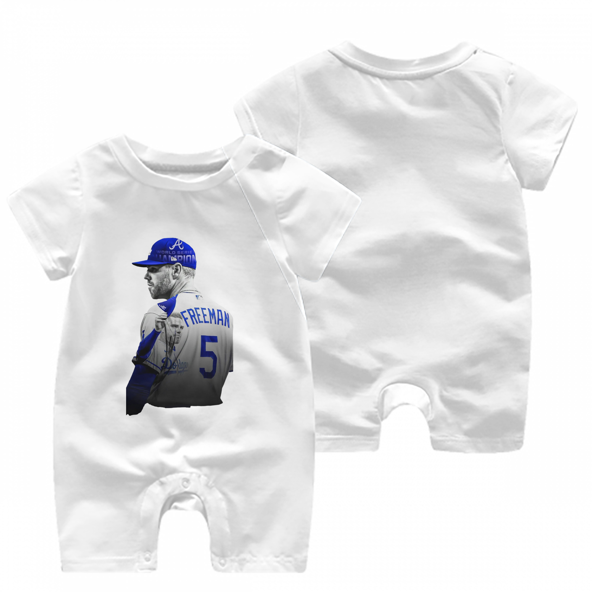  Baby Short Sleeve Onesie – 100% Cotton Soft & Breathable Digital Print Romper – Double-Sided Print, Snap Closure For Easy Diaper Changes – Comfortable For Boys & Girls