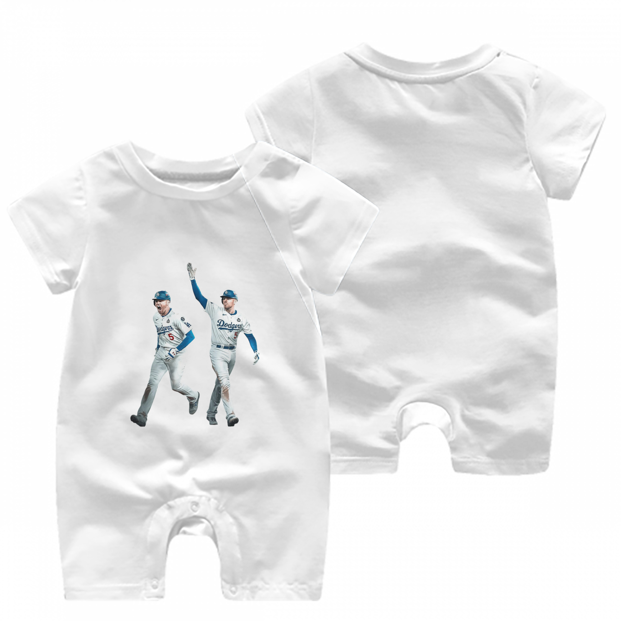  Baby Short Sleeve Onesie – 100% Cotton Soft & Breathable Digital Print Romper – Double-Sided Print, Snap Closure For Easy Diaper Changes – Comfortable For Boys & Girls