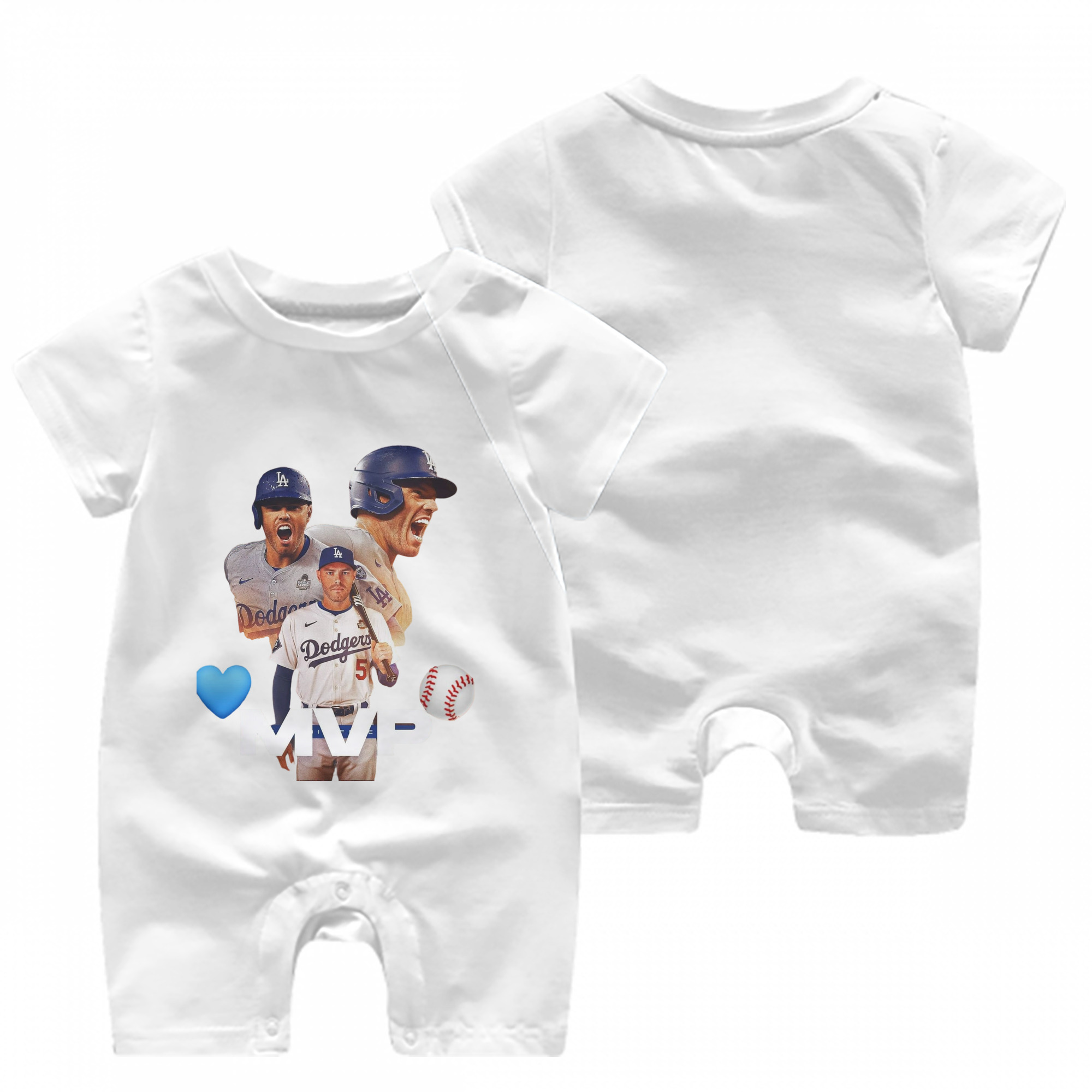  Baby Short Sleeve Onesie – 100% Cotton Soft & Breathable Digital Print Romper – Double-Sided Print, Snap Closure For Easy Diaper Changes – Comfortable For Boys & Girls