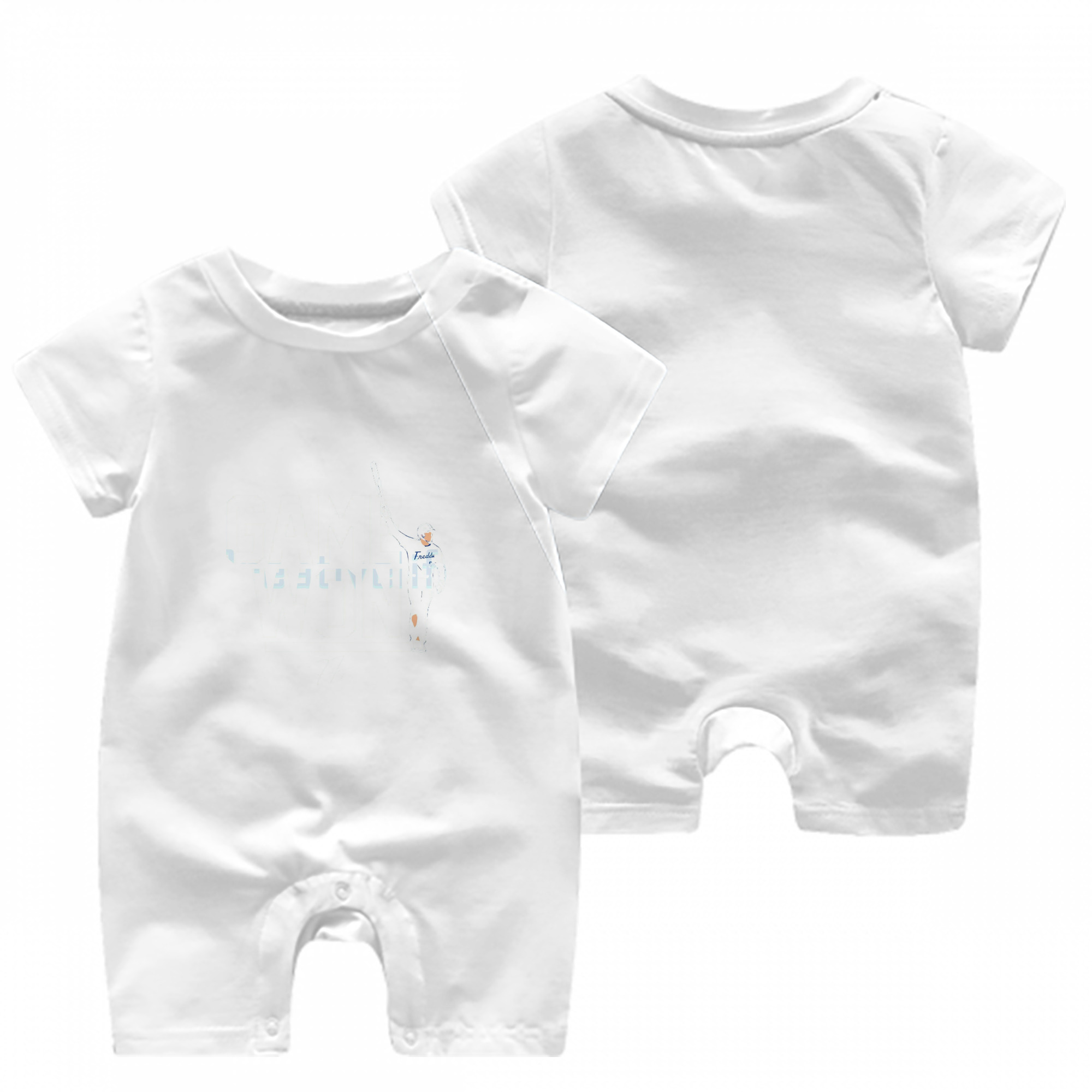  Baby Short Sleeve Onesie – 100% Cotton Soft & Breathable Digital Print Romper – Double-Sided Print, Snap Closure For Easy Diaper Changes – Comfortable For Boys & Girls