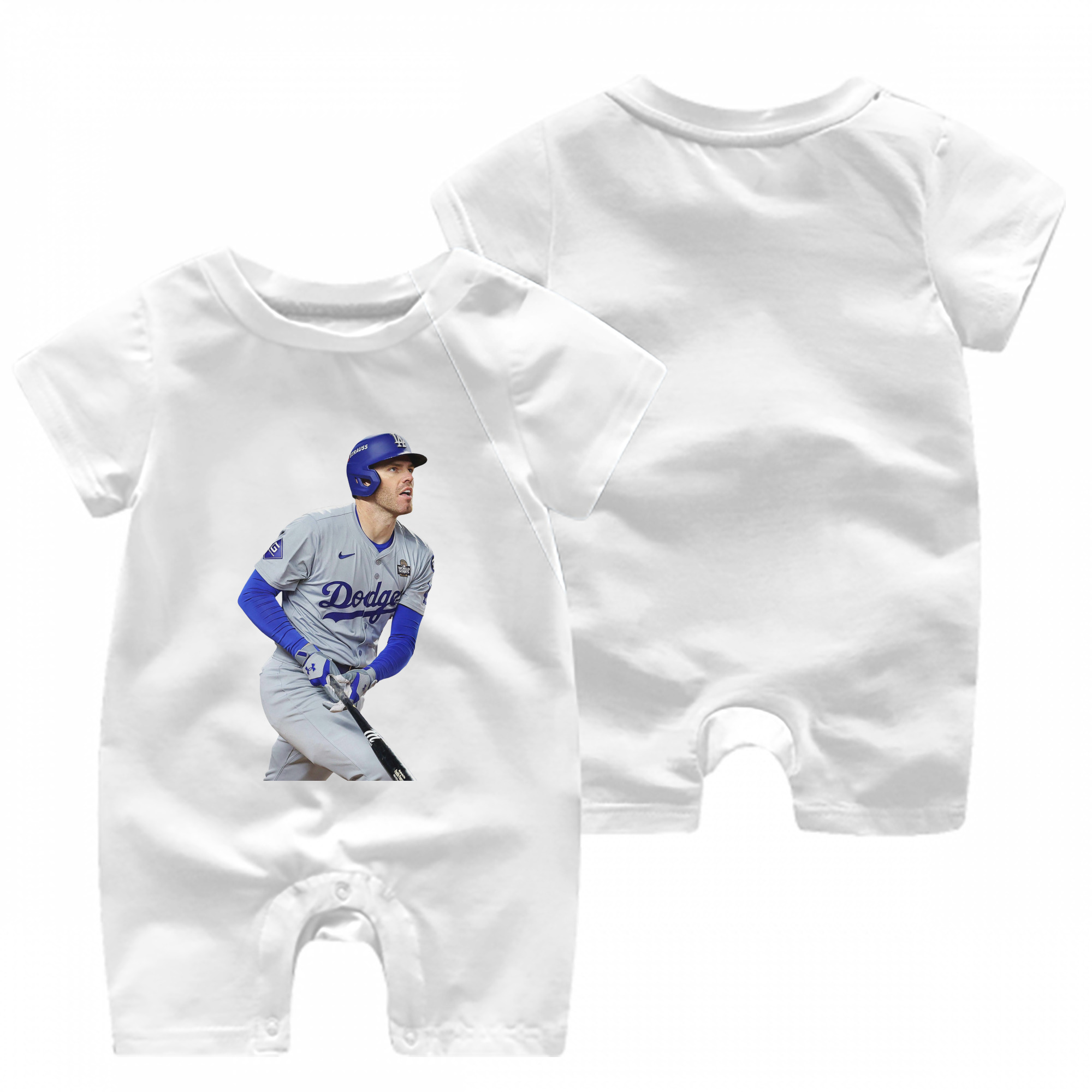  Baby Short Sleeve Onesie – 100% Cotton Soft & Breathable Digital Print Romper – Double-Sided Print, Snap Closure For Easy Diaper Changes – Comfortable For Boys & Girls