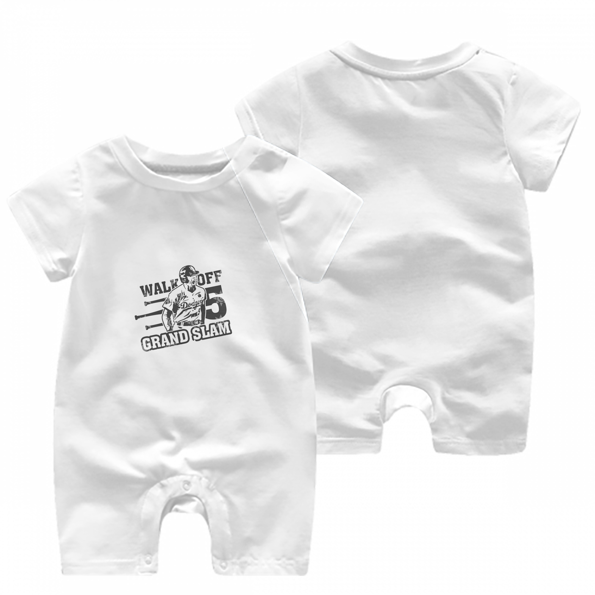  Baby Short Sleeve Onesie – 100% Cotton Soft & Breathable Digital Print Romper – Double-Sided Print, Snap Closure For Easy Diaper Changes – Comfortable For Boys & Girls