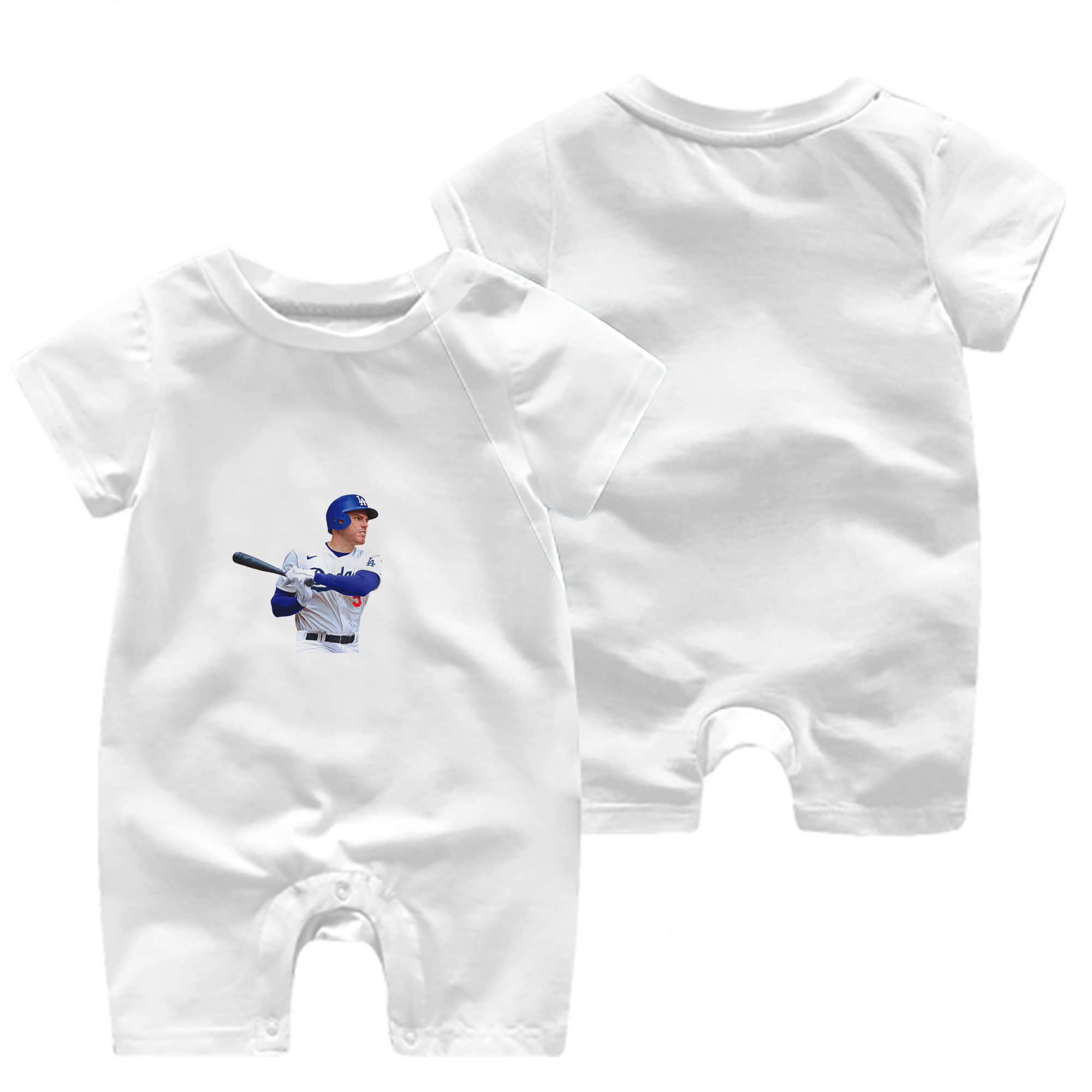  Baby Short Sleeve Onesie – 100% Cotton Soft & Breathable Digital Print Romper – Double-Sided Print, Snap Closure For Easy Diaper Changes – Comfortable For Boys & Girls