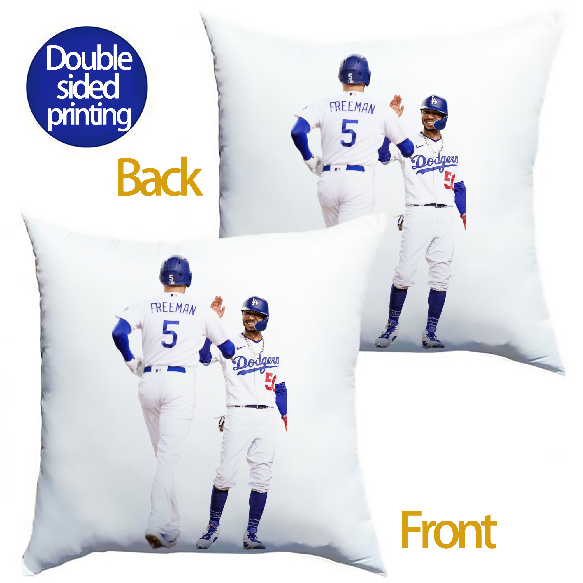  Soft Polyester Pillow Cover With Insert – Double-Sided Design, Invisible Zipper, Durable & Breathable – Easy Care Cushion Set