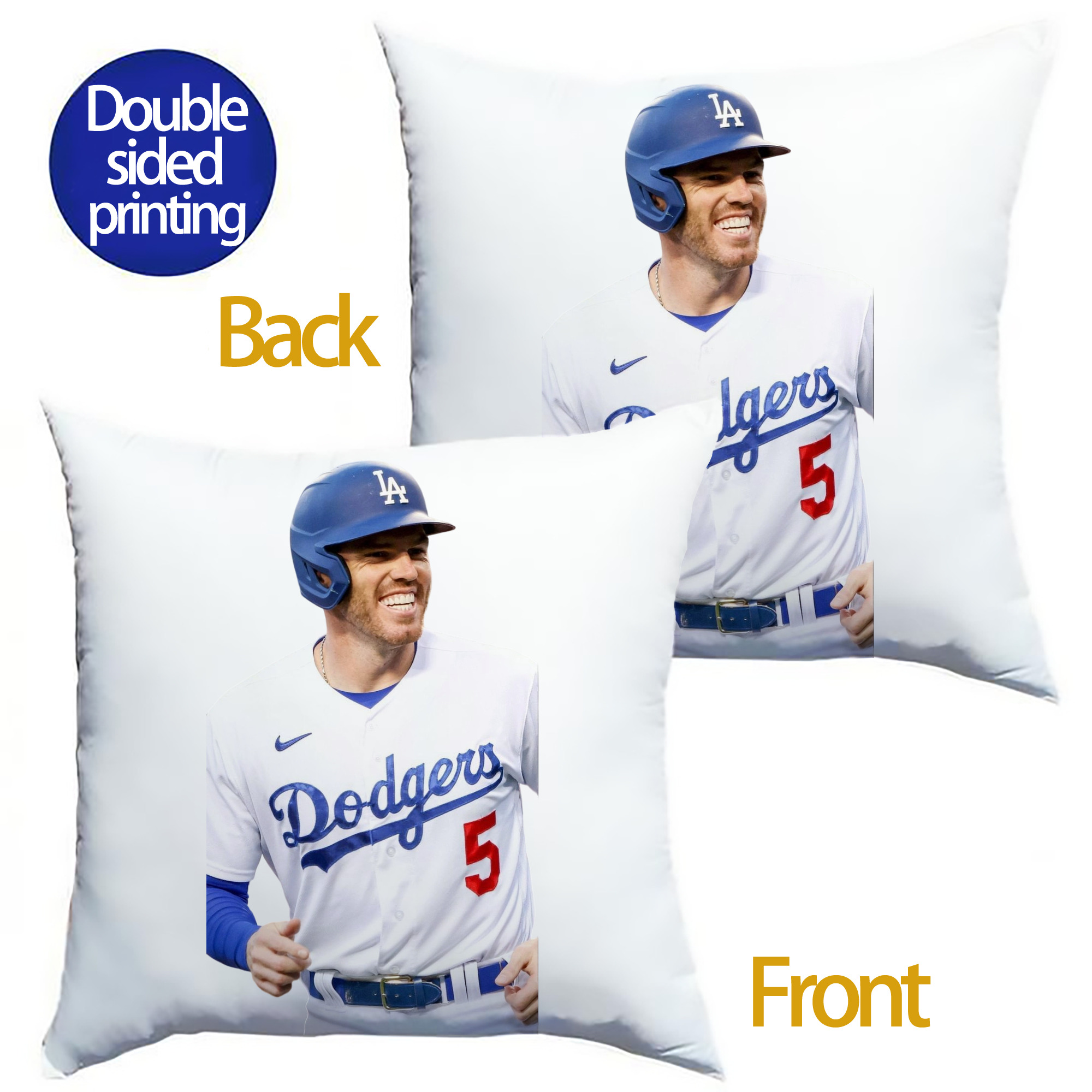  Soft Polyester Pillow Cover With Insert – Double-Sided Design, Invisible Zipper, Durable & Breathable – Easy Care Cushion Set