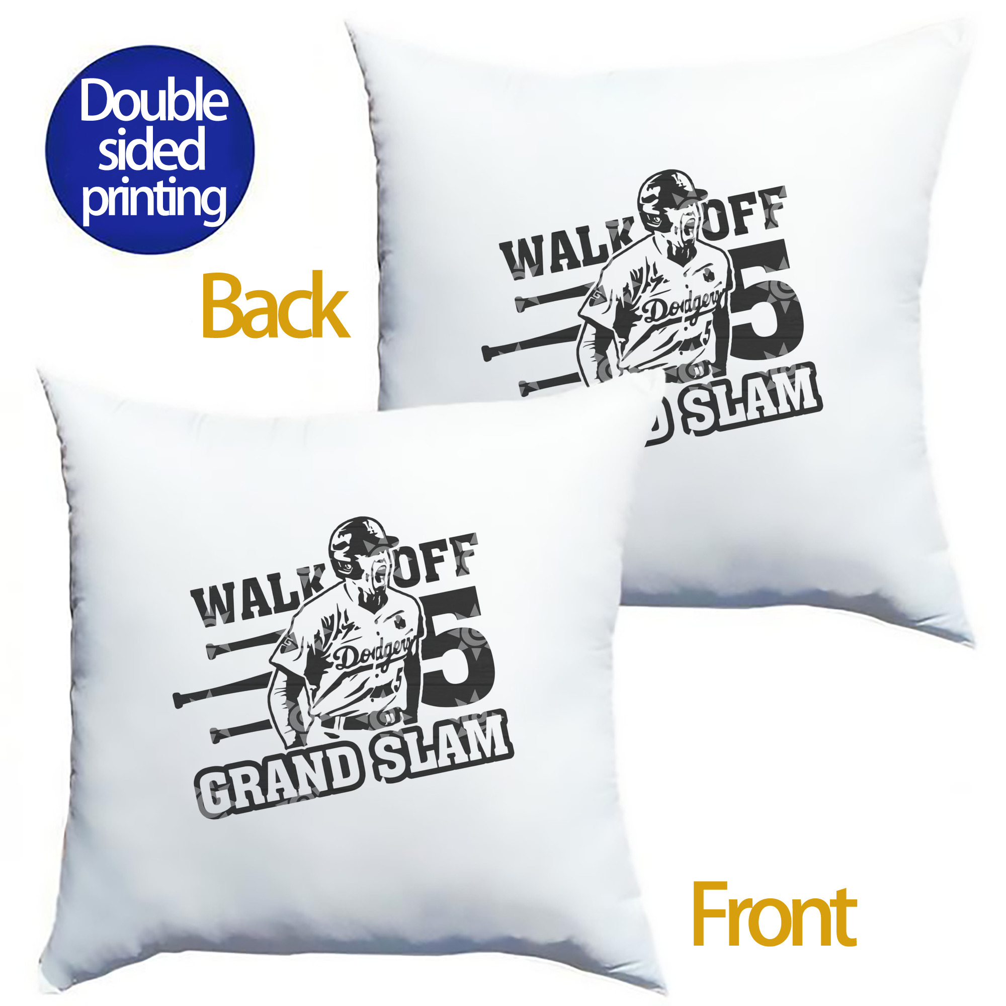  Soft Polyester Pillow Cover With Insert – Double-Sided Design, Invisible Zipper, Durable & Breathable – Easy Care Cushion Set
