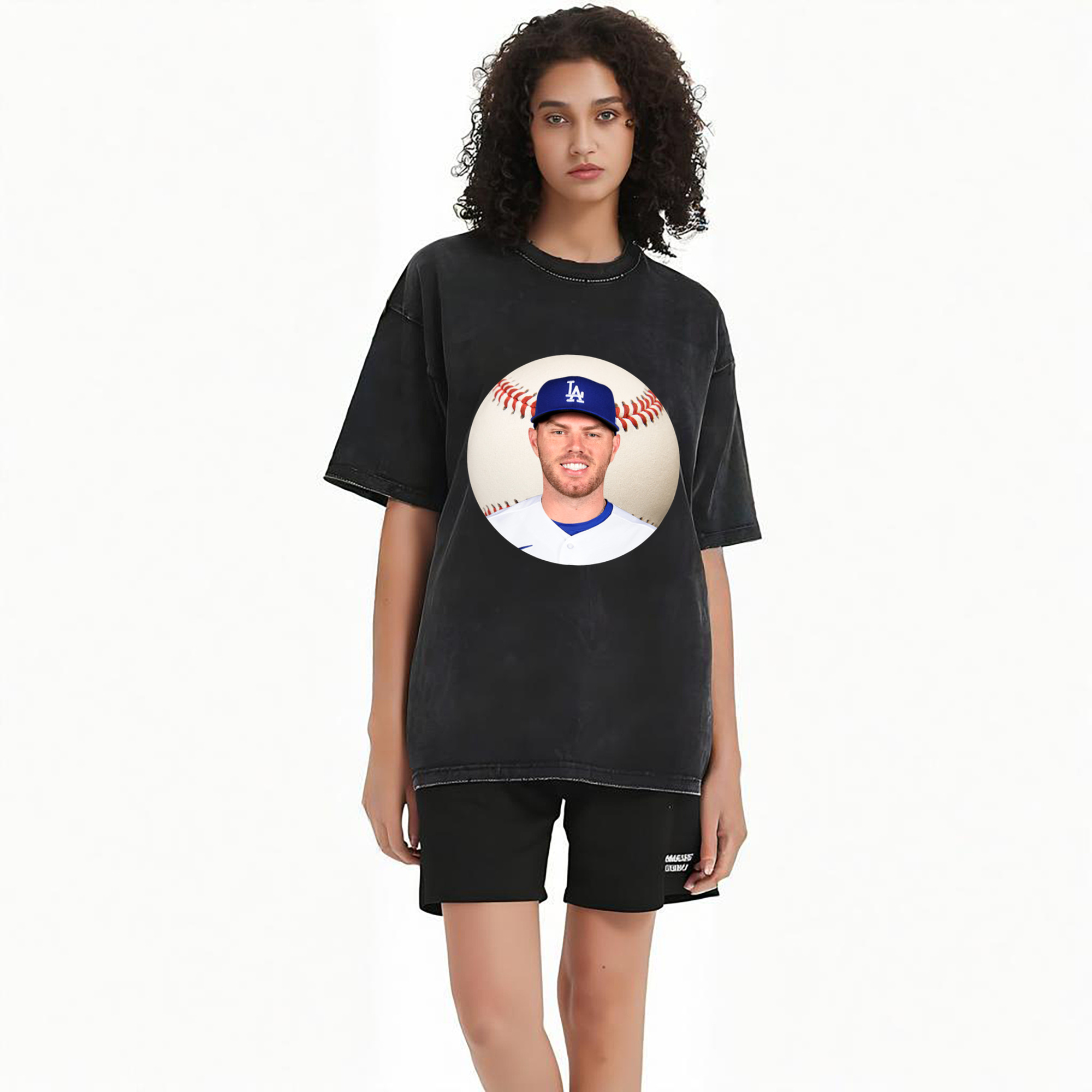  Washed Vintage Look 230g Cotton Oversized T-Shirt With Front Heat Transfer Print – Soft, Lightweight, Stylish Fit – Comfortable Casual Wear For Sports & Everyday Use