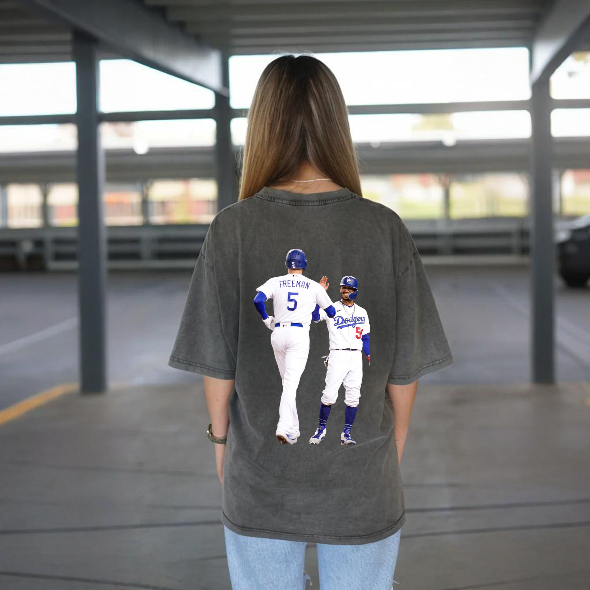  Washed Vintage 230g Cotton Oversized T-Shirt With Back Heat Transfer Print – Soft, Lightweight & Stylish – Comfortable Casual Wear For Sports & Everyday Use