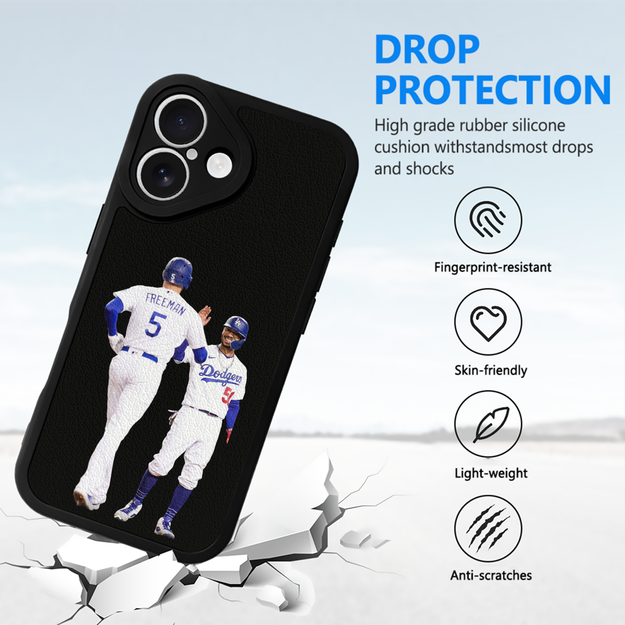  IPhone 16 Silicone Leather Case – UV Print, Lambskin Texture – Perfect Fit, Wireless Charging Compatible, Scratch Resistant, Precise Cutouts – Stylish Protection For IPhone 16