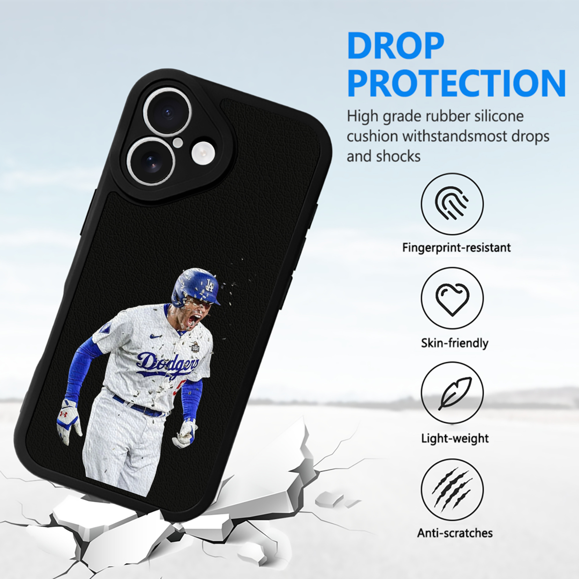  IPhone 16 Silicone Leather Case – UV Print, Lambskin Texture – Perfect Fit, Wireless Charging Compatible, Scratch Resistant, Precise Cutouts – Stylish Protection For IPhone 16