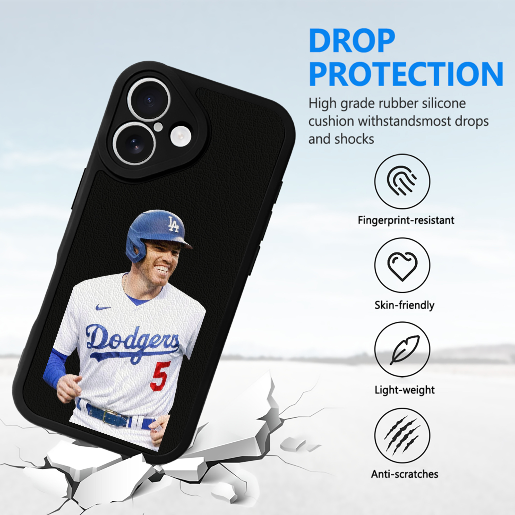  IPhone 16 Silicone Leather Case – UV Print, Lambskin Texture – Perfect Fit, Wireless Charging Compatible, Scratch Resistant, Precise Cutouts – Stylish Protection For IPhone 16