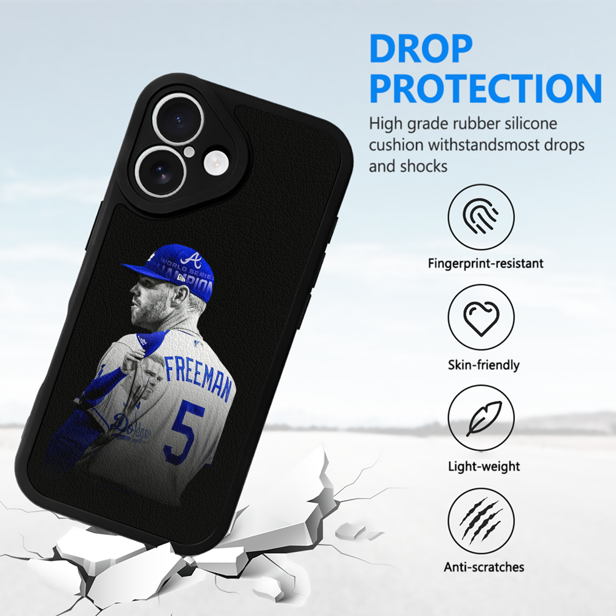  IPhone 16 Silicone Leather Case – UV Print, Lambskin Texture – Perfect Fit, Wireless Charging Compatible, Scratch Resistant, Precise Cutouts – Stylish Protection For IPhone 16