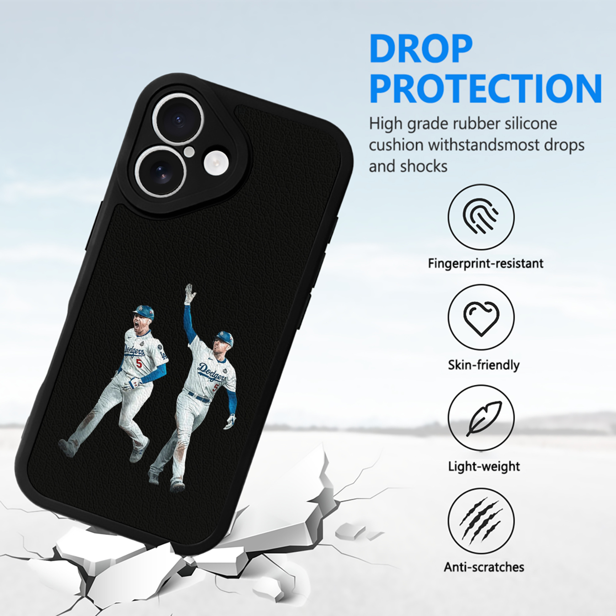  IPhone 16 Silicone Leather Case – UV Print, Lambskin Texture – Perfect Fit, Wireless Charging Compatible, Scratch Resistant, Precise Cutouts – Stylish Protection For IPhone 16