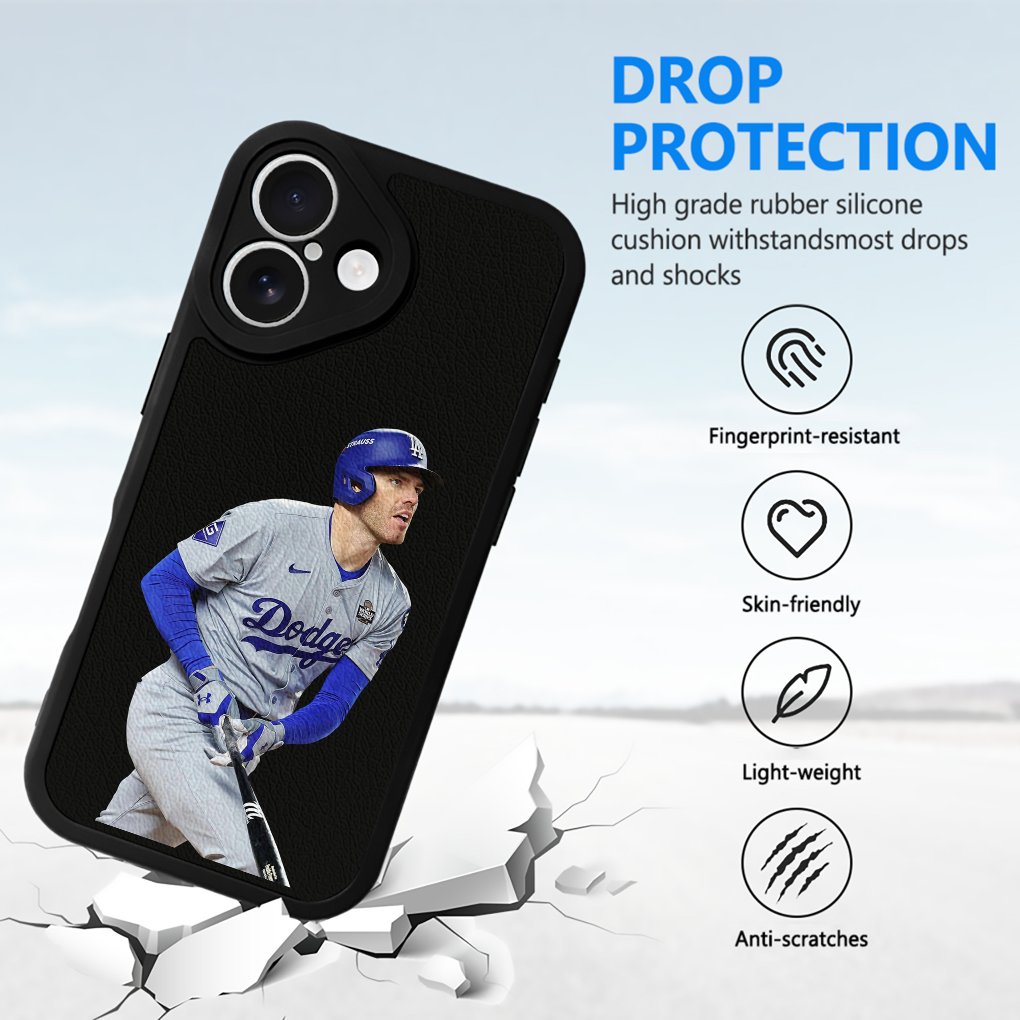  IPhone 16 Silicone Leather Case – UV Print, Lambskin Texture – Perfect Fit, Wireless Charging Compatible, Scratch Resistant, Precise Cutouts – Stylish Protection For IPhone 16