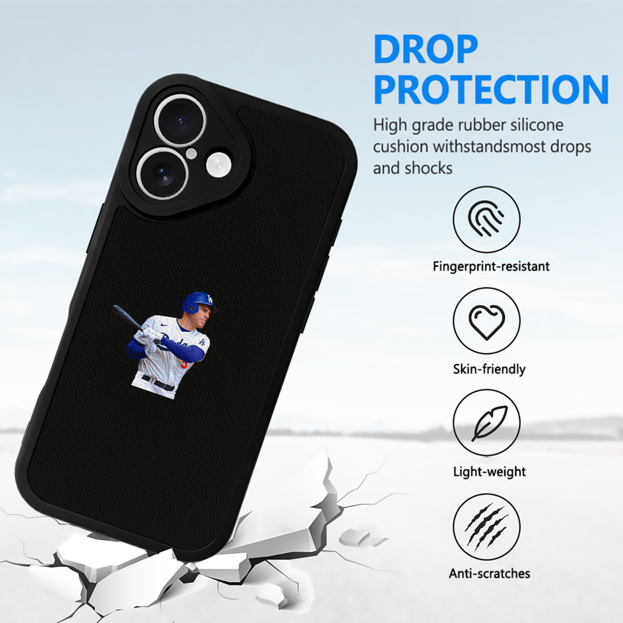  IPhone 16 Silicone Leather Case – UV Print, Lambskin Texture – Perfect Fit, Wireless Charging Compatible, Scratch Resistant, Precise Cutouts – Stylish Protection For IPhone 16