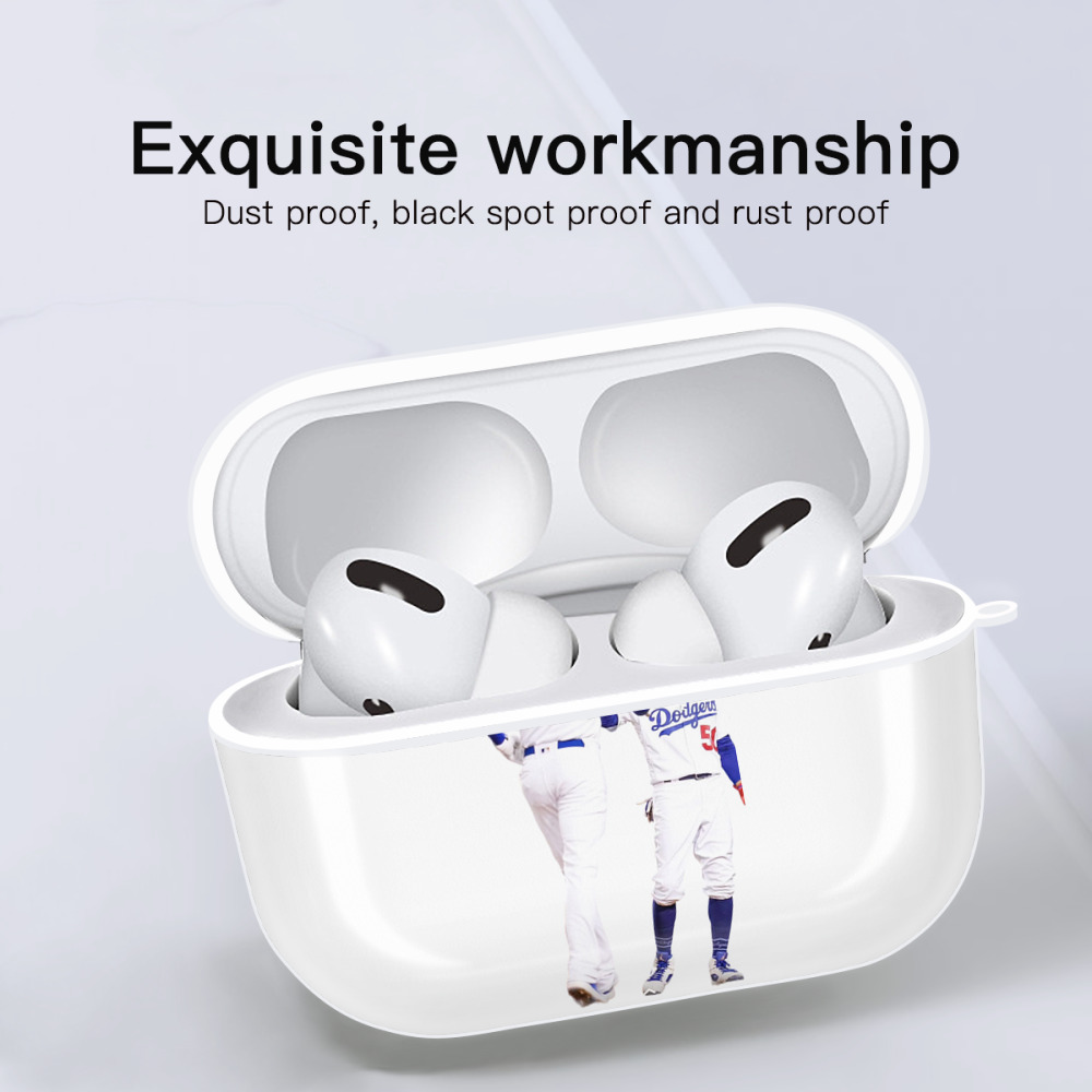  AirPods Pro Hard Case White With Keychain, Durable Flexible PC, Precise Cutouts, Anti-Fingerprint, Yellowing & Scratch Resistant, Full Protection, Washable