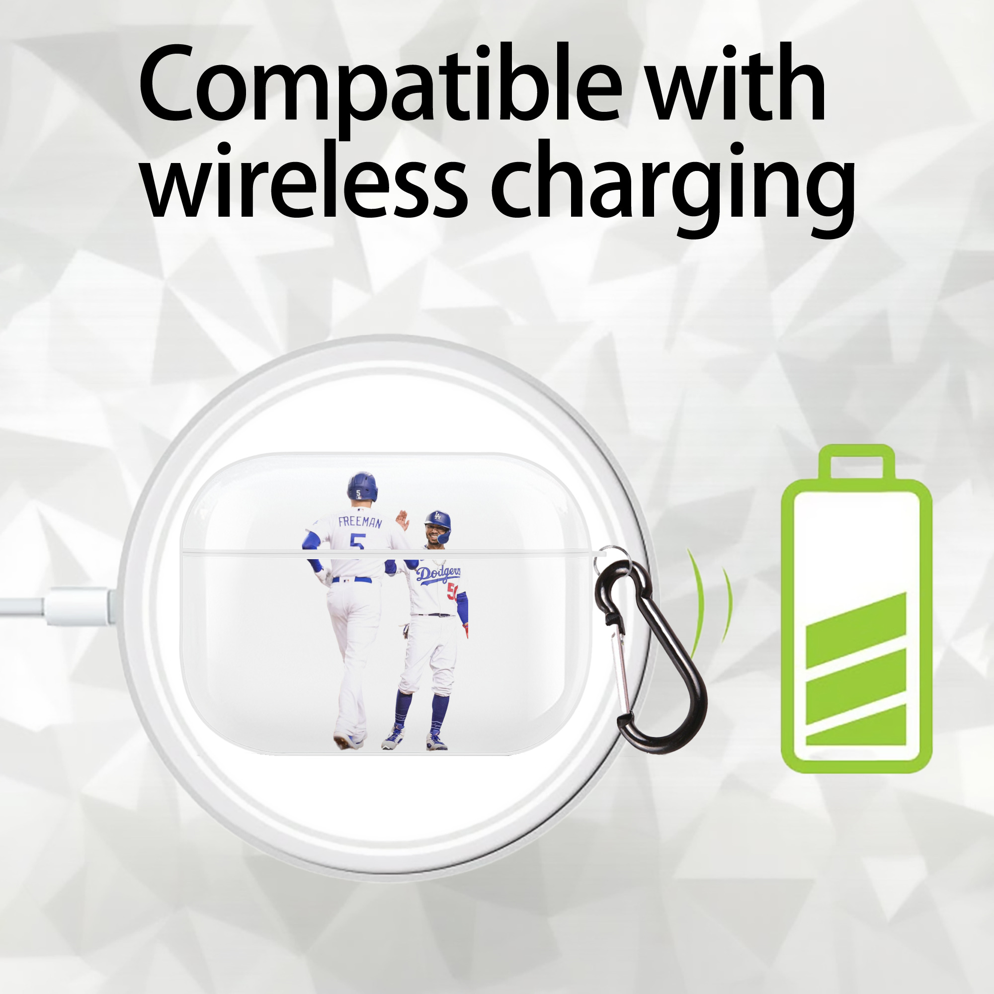  AirPods Pro Hard Case White With Keychain, Durable Flexible PC, Precise Cutouts, Anti-Fingerprint, Yellowing & Scratch Resistant, Full Protection, Washable