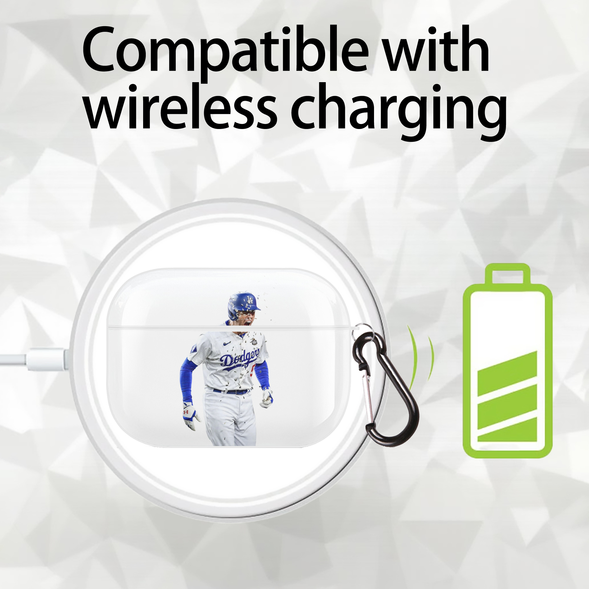  AirPods Pro Hard Case White With Keychain, Durable Flexible PC, Precise Cutouts, Anti-Fingerprint, Yellowing & Scratch Resistant, Full Protection, Washable