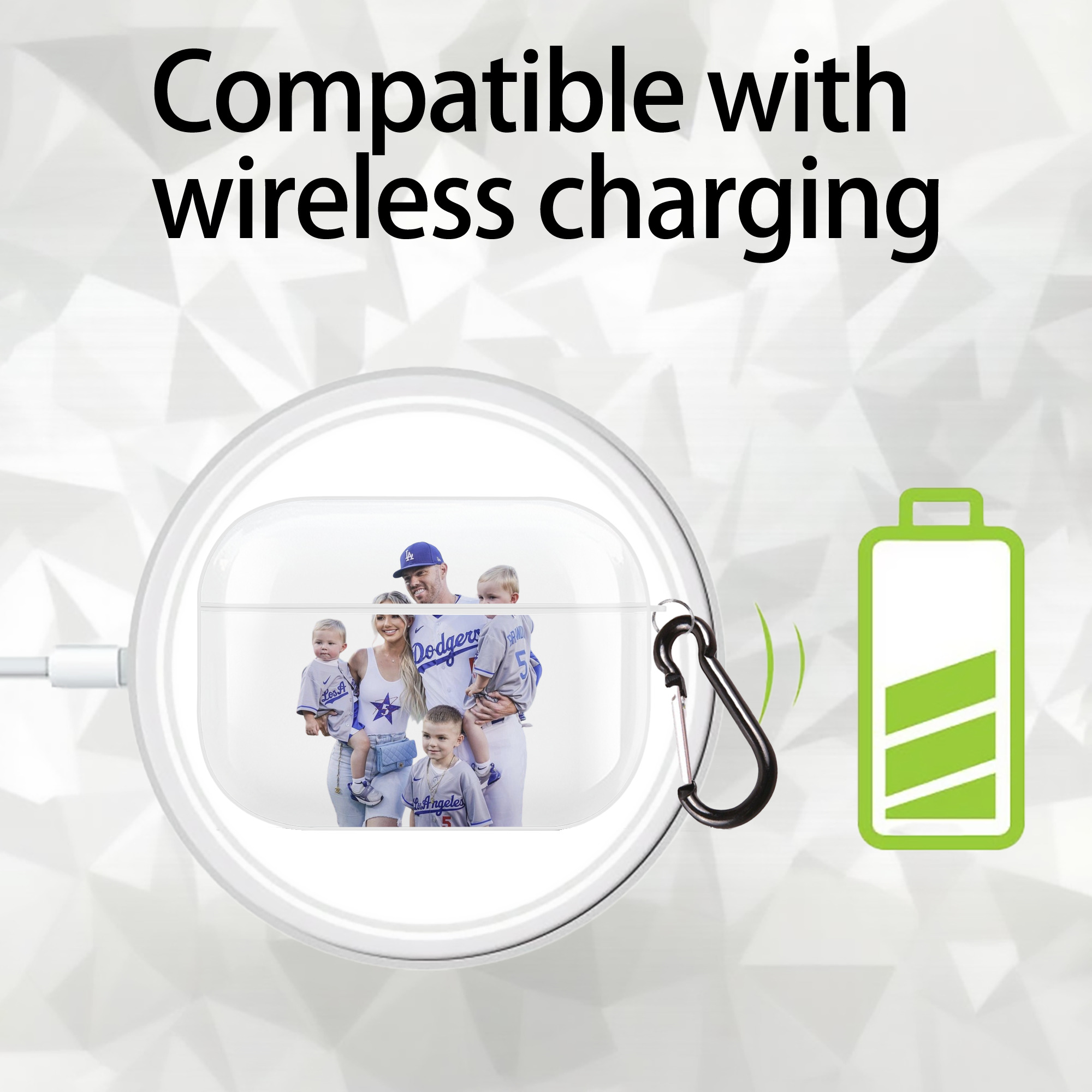  AirPods Pro Hard Case White With Keychain, Durable Flexible PC, Precise Cutouts, Anti-Fingerprint, Yellowing & Scratch Resistant, Full Protection, Washable