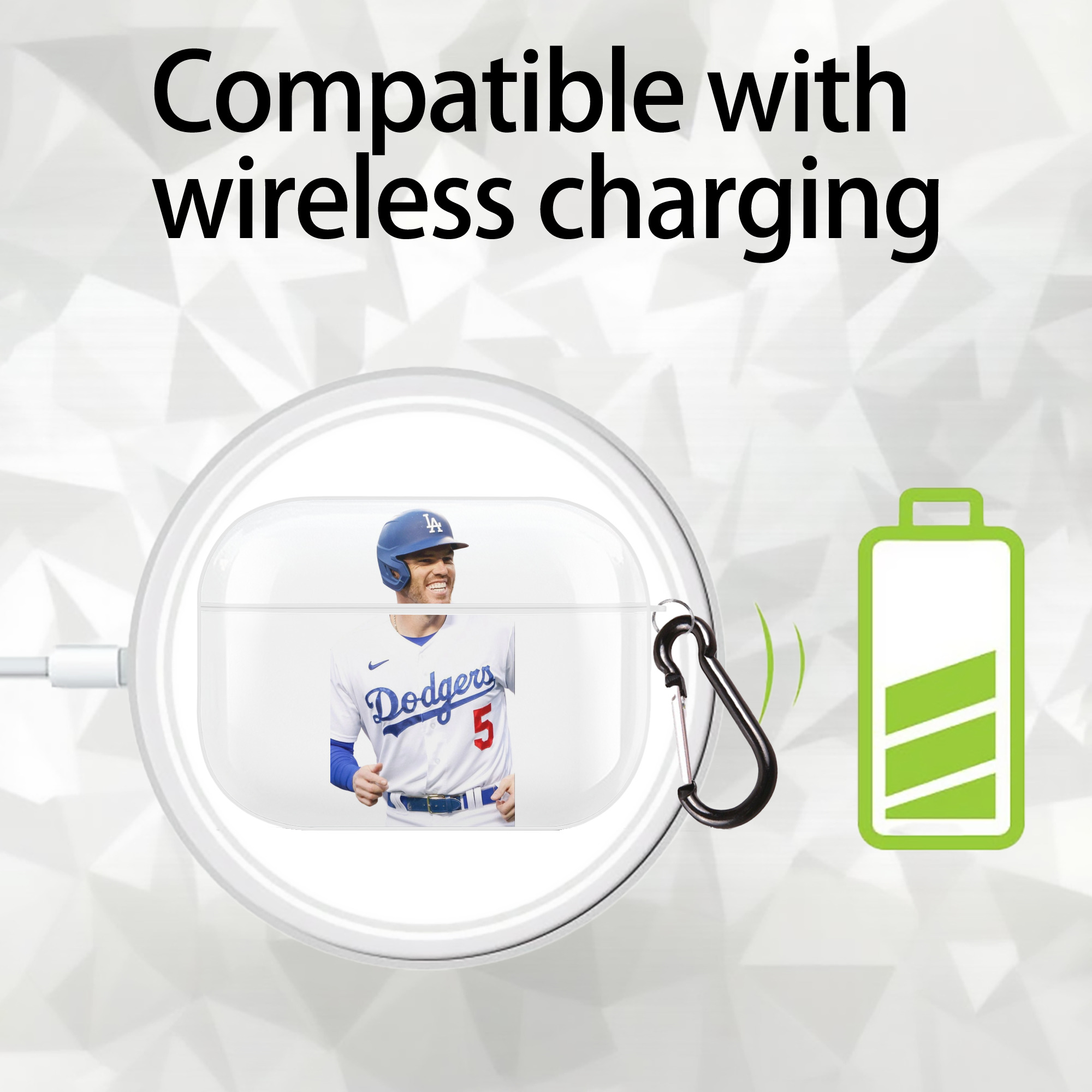  AirPods Pro Hard Case White With Keychain, Durable Flexible PC, Precise Cutouts, Anti-Fingerprint, Yellowing & Scratch Resistant, Full Protection, Washable