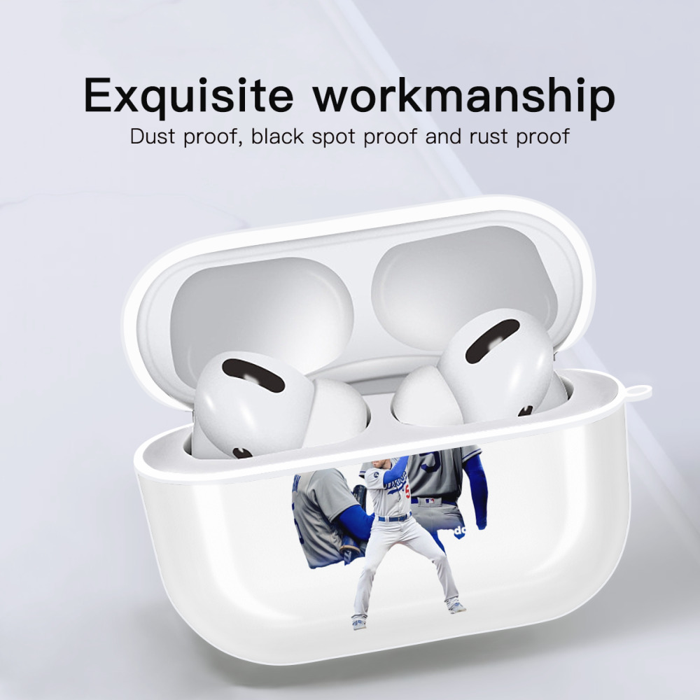  AirPods Pro Hard Case White With Keychain, Durable Flexible PC, Precise Cutouts, Anti-Fingerprint, Yellowing & Scratch Resistant, Full Protection, Washable