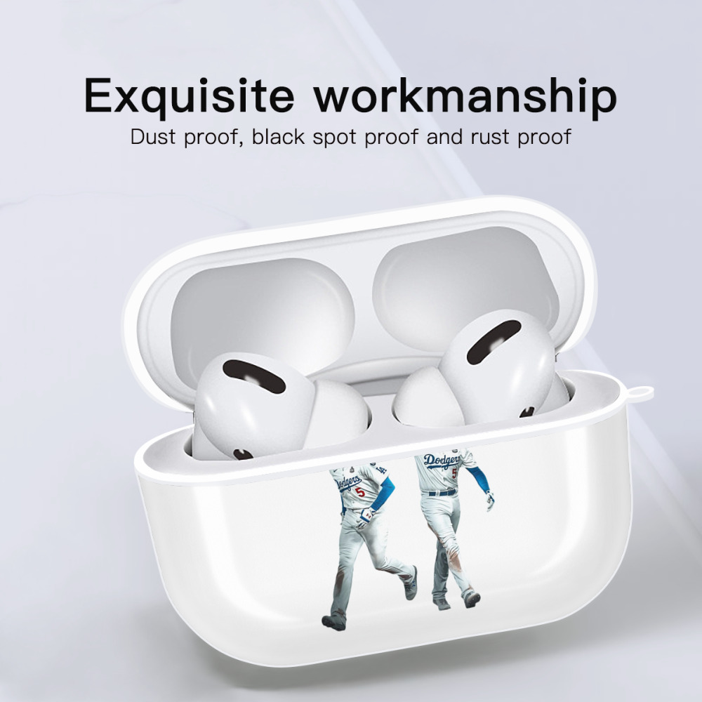  AirPods Pro Hard Case White With Keychain, Durable Flexible PC, Precise Cutouts, Anti-Fingerprint, Yellowing & Scratch Resistant, Full Protection, Washable