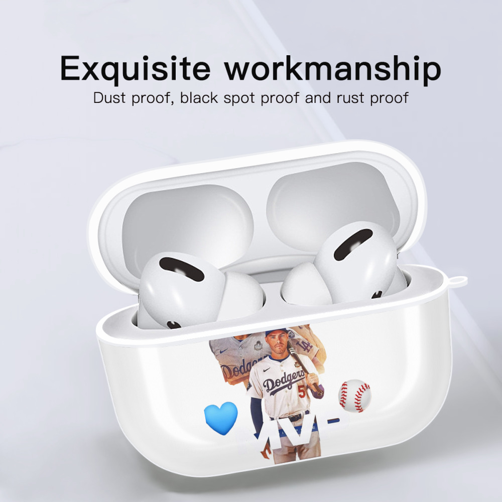  AirPods Pro Hard Case White With Keychain, Durable Flexible PC, Precise Cutouts, Anti-Fingerprint, Yellowing & Scratch Resistant, Full Protection, Washable