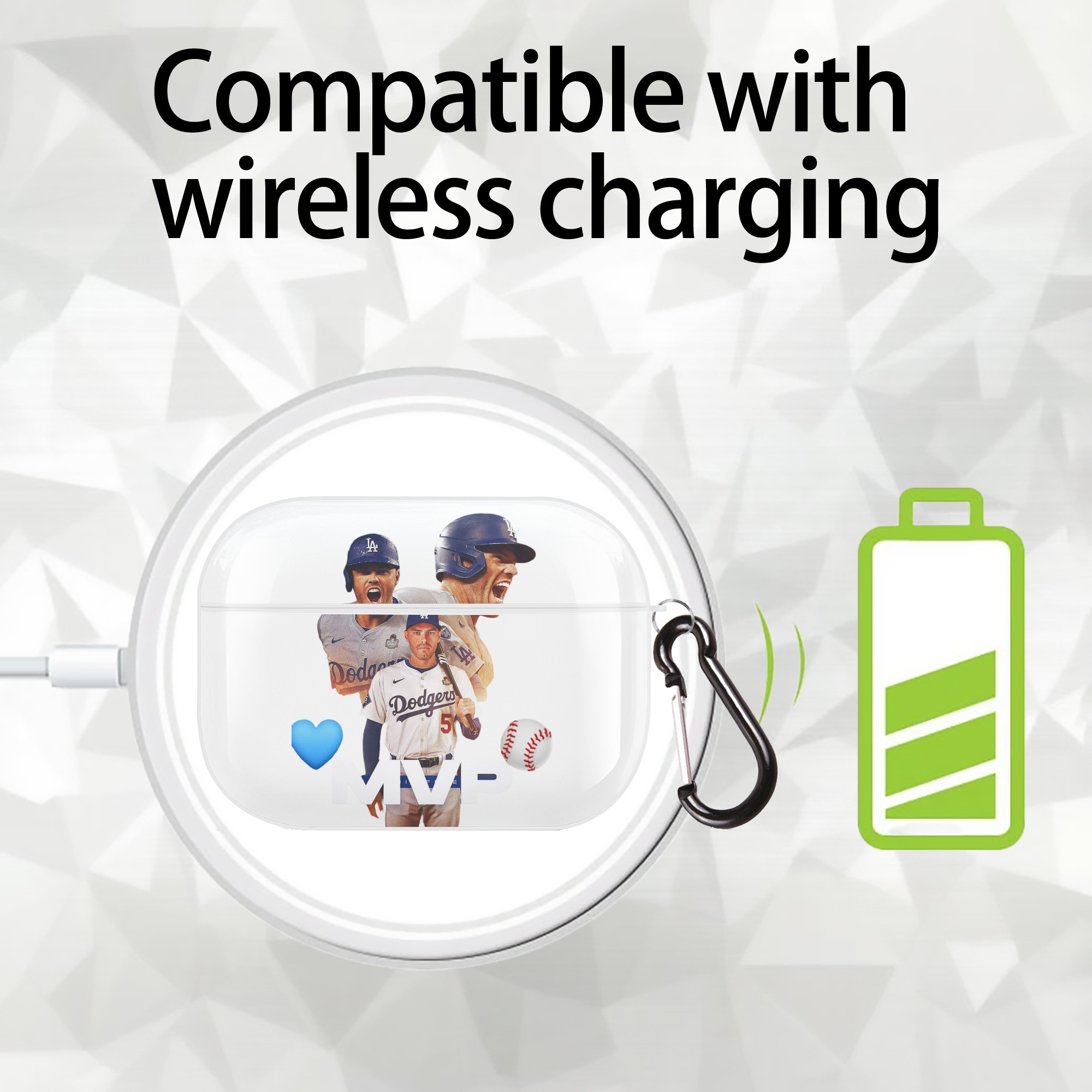  AirPods Pro Hard Case White With Keychain, Durable Flexible PC, Precise Cutouts, Anti-Fingerprint, Yellowing & Scratch Resistant, Full Protection, Washable