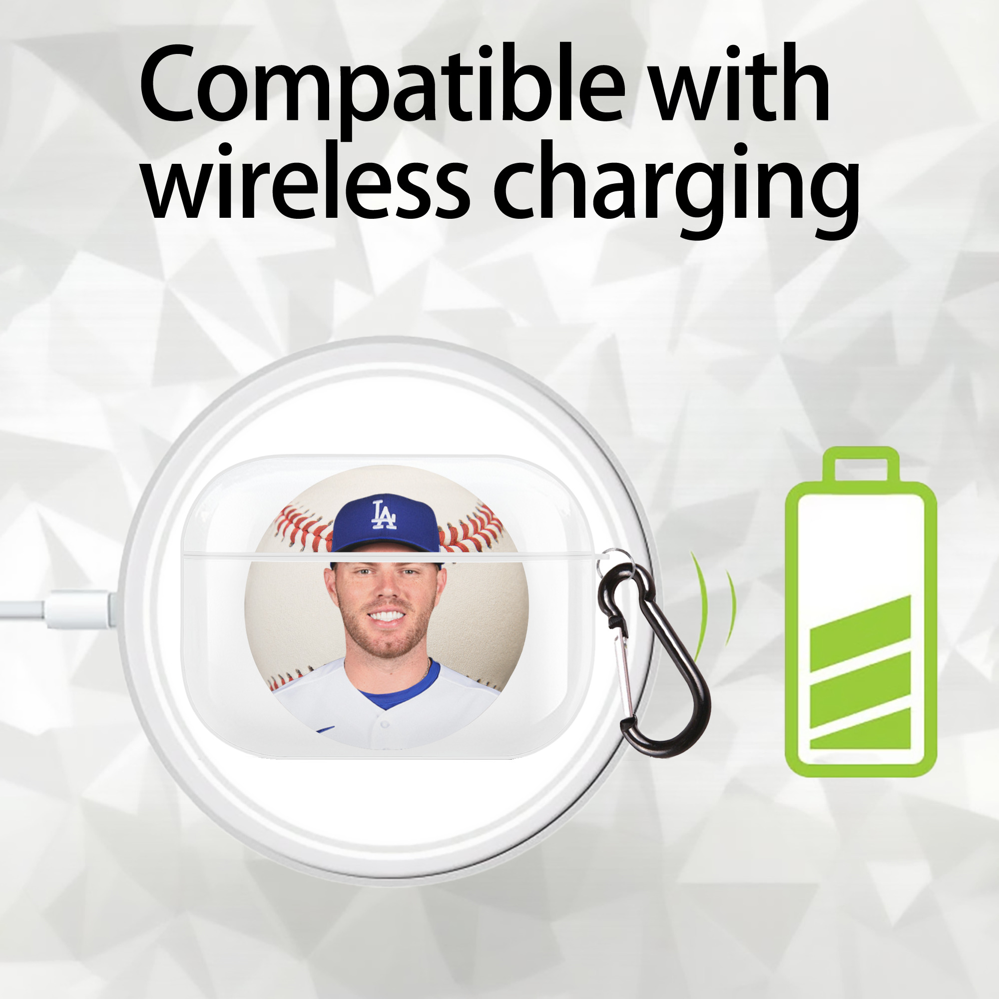  AirPods Pro Hard Case White With Keychain, Durable Flexible PC, Precise Cutouts, Anti-Fingerprint, Yellowing & Scratch Resistant, Full Protection, Washable