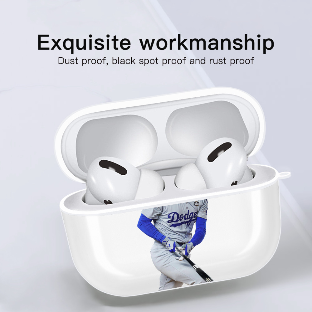  AirPods Pro Hard Case White With Keychain, Durable Flexible PC, Precise Cutouts, Anti-Fingerprint, Yellowing & Scratch Resistant, Full Protection, Washable