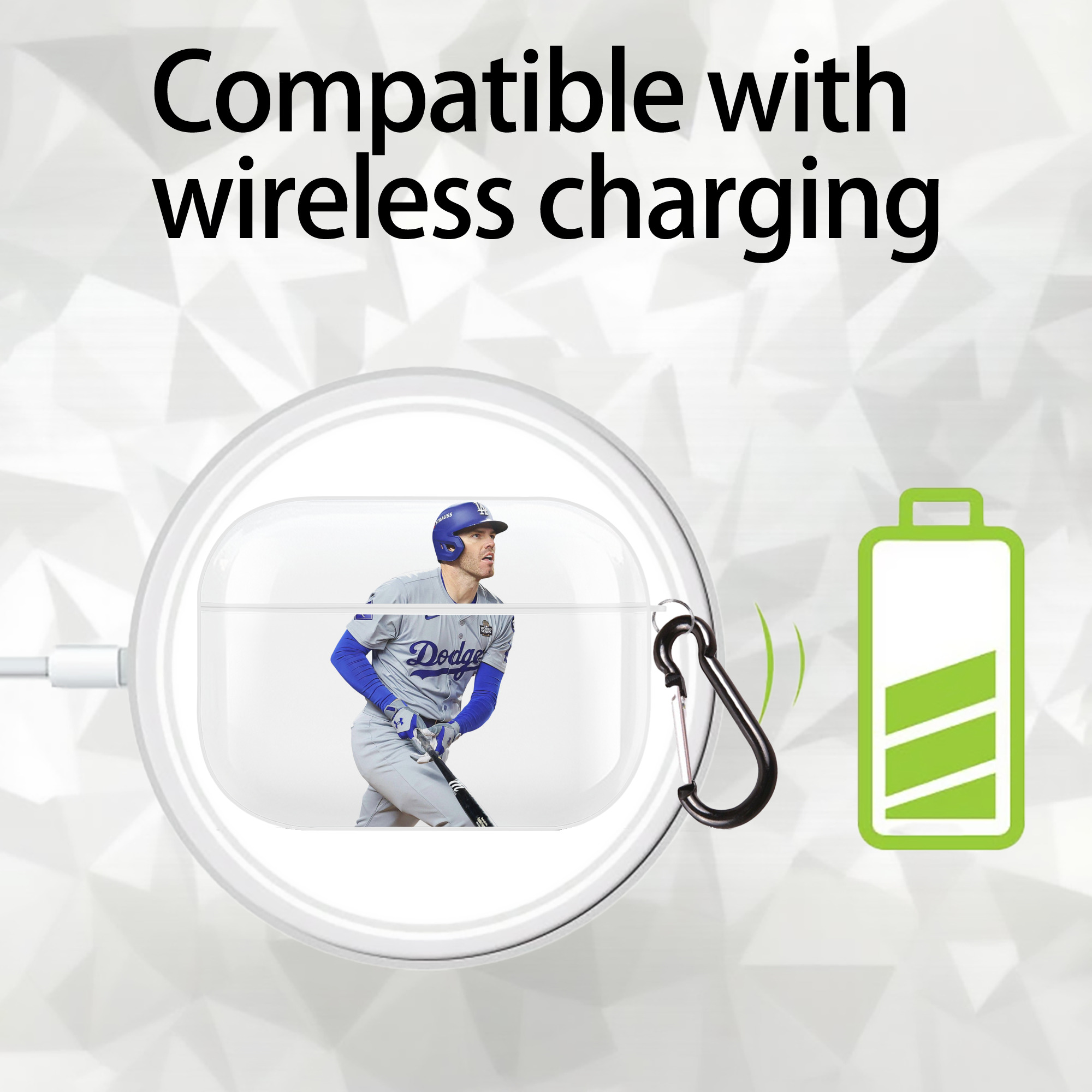  AirPods Pro Hard Case White With Keychain, Durable Flexible PC, Precise Cutouts, Anti-Fingerprint, Yellowing & Scratch Resistant, Full Protection, Washable