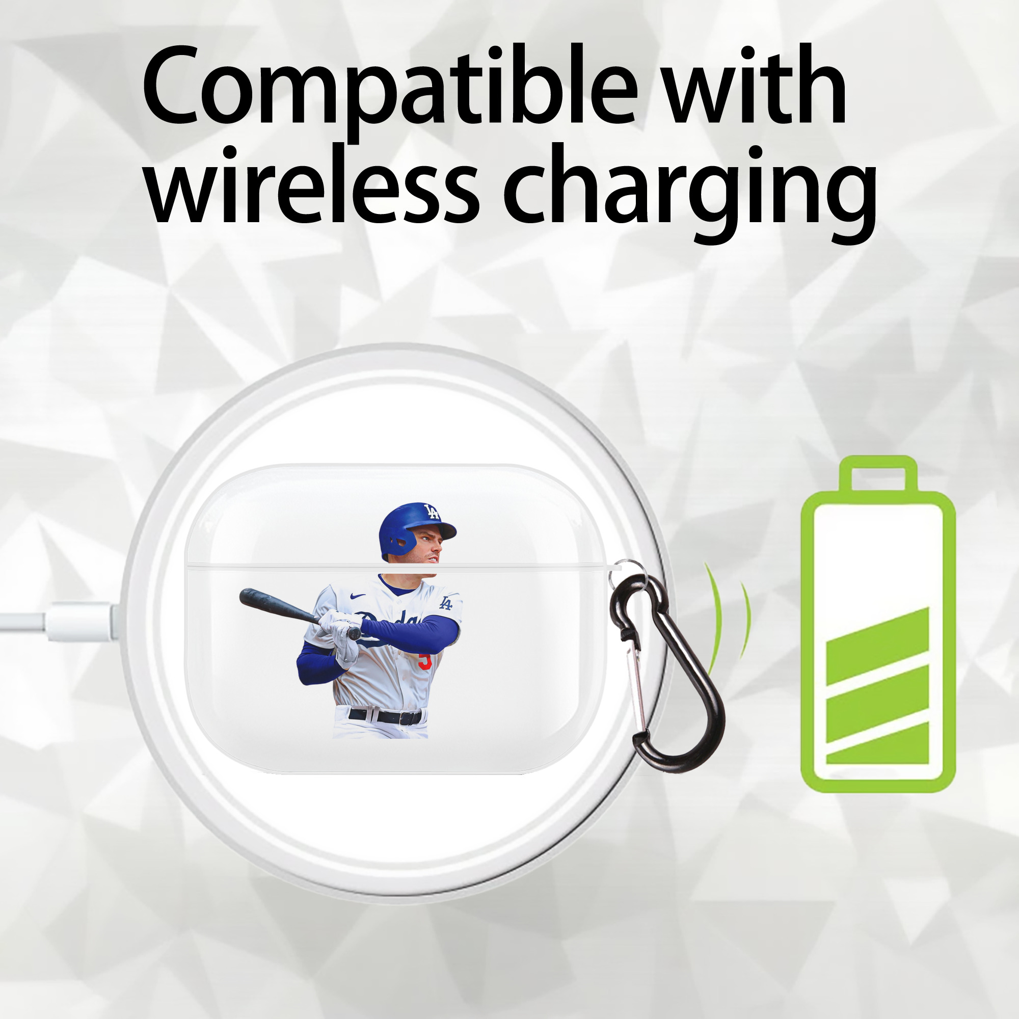  AirPods Pro Hard Case White With Keychain, Durable Flexible PC, Precise Cutouts, Anti-Fingerprint, Yellowing & Scratch Resistant, Full Protection, Washable