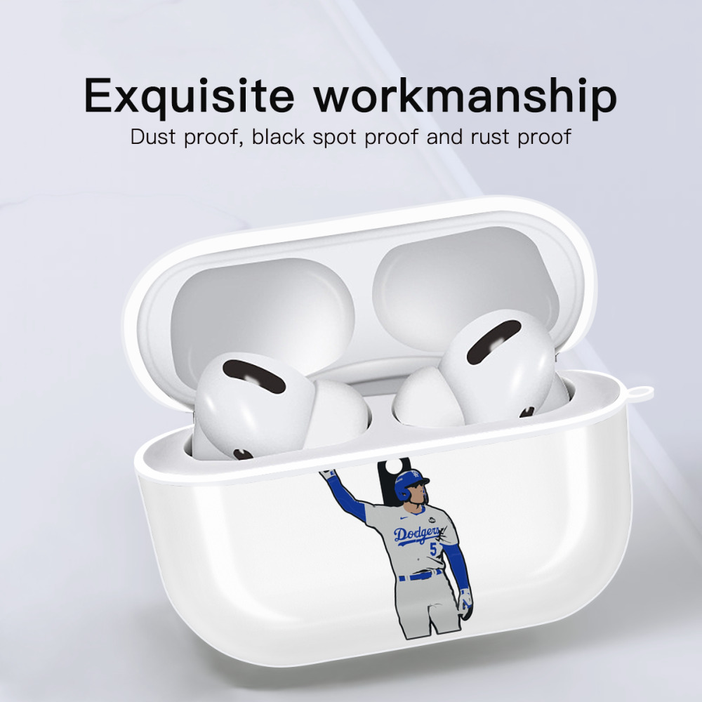  AirPods Pro Hard Case White With Keychain, Durable Flexible PC, Precise Cutouts, Anti-Fingerprint, Yellowing & Scratch Resistant, Full Protection, Washable