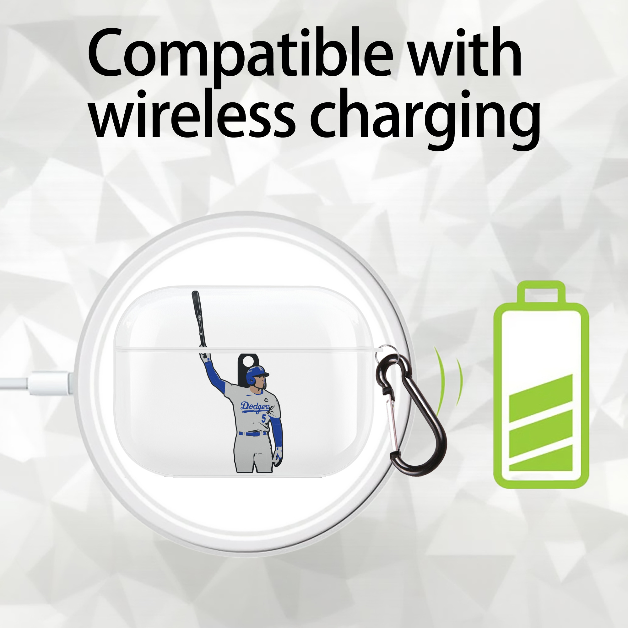  AirPods Pro Hard Case White With Keychain, Durable Flexible PC, Precise Cutouts, Anti-Fingerprint, Yellowing & Scratch Resistant, Full Protection, Washable