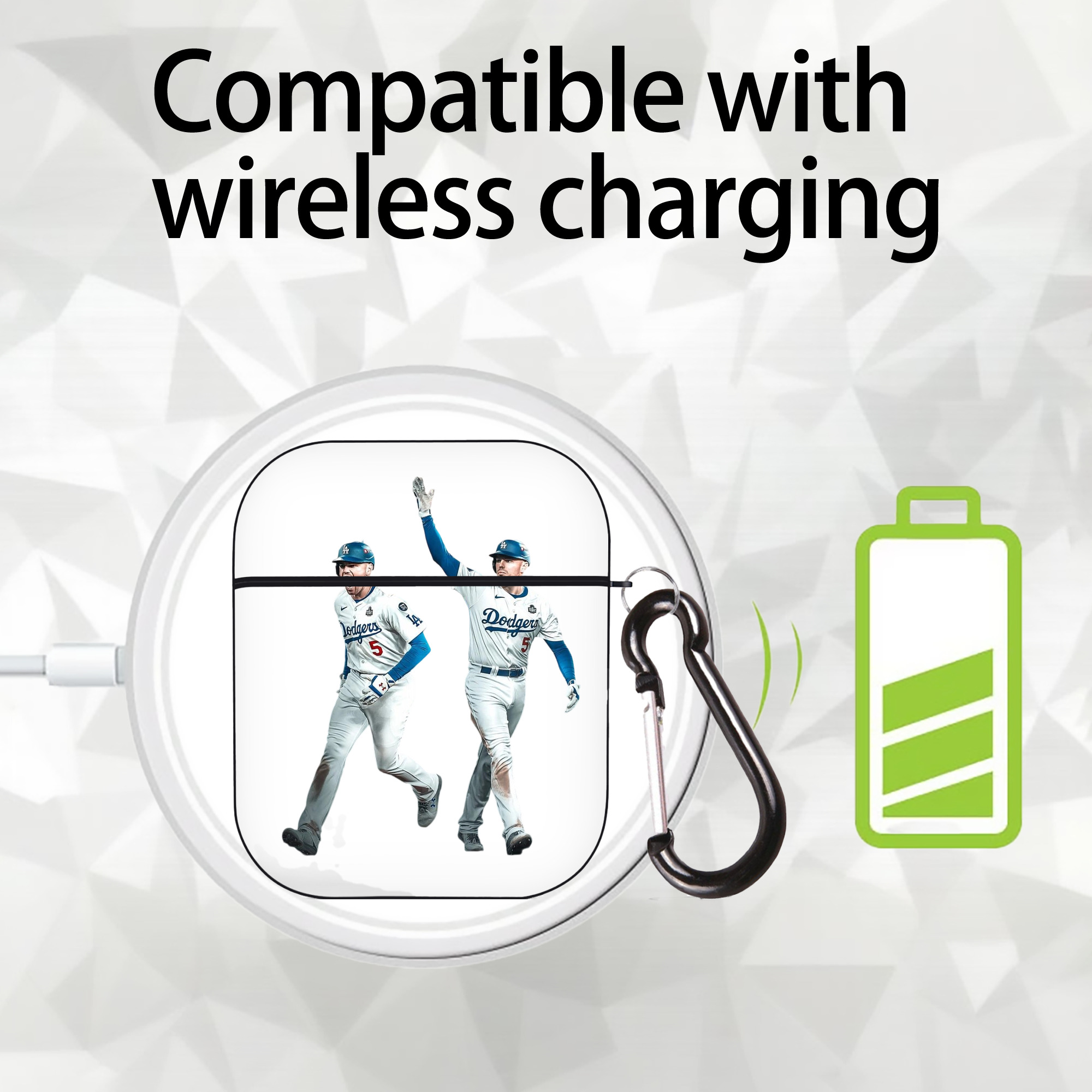  AirPods 2 Case Hard Shell Black, Flexible PC Material, Precise Cutouts, Full Protection, Anti-Fingerprint, Washable, Includes Keychain – Durable & Slim Design