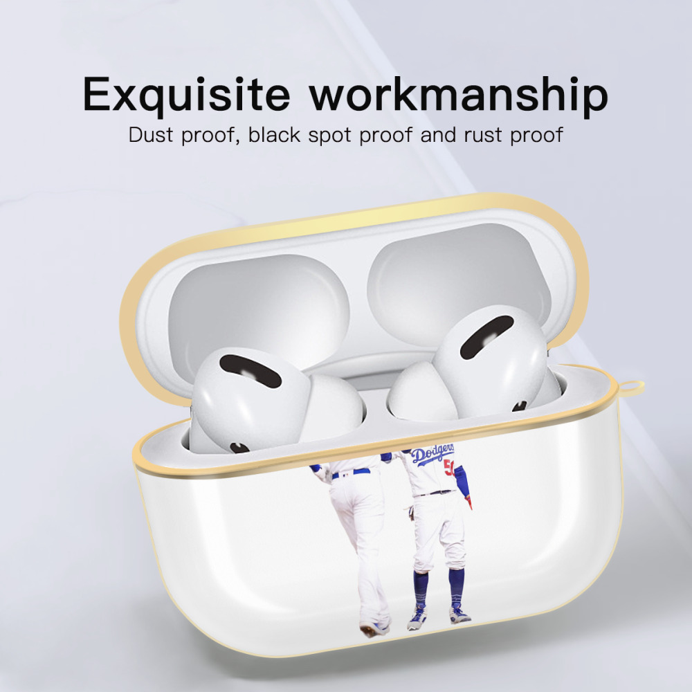  Luxury Gold AirPods Pro Case With Keychain, Flexible PC Material, Full Protection, Precise Cutouts, Anti-Fingerprint, Washable, Durable Design