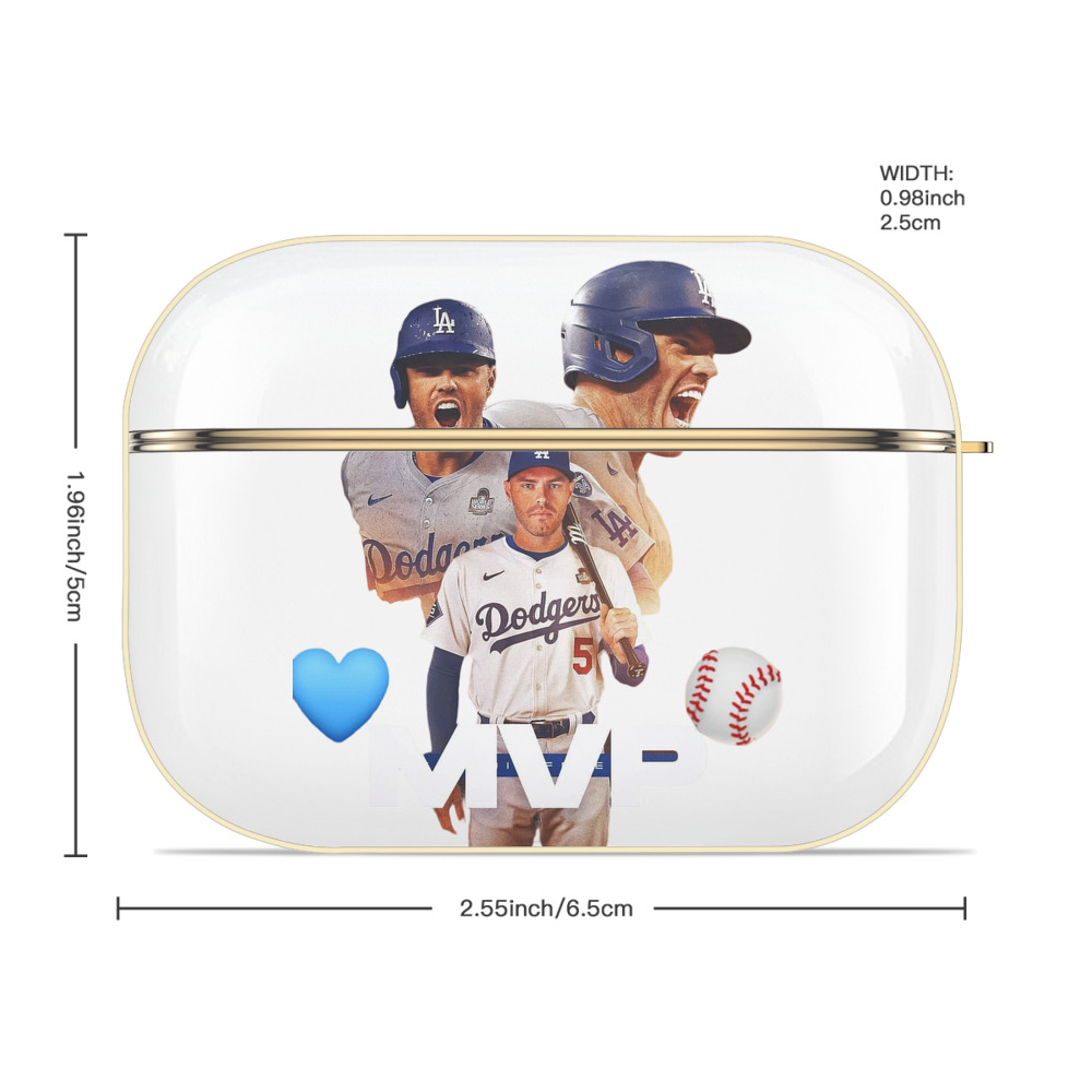  Luxury Gold AirPods Pro Case With Keychain, Flexible PC Material, Full Protection, Precise Cutouts, Anti-Fingerprint, Washable, Durable Design