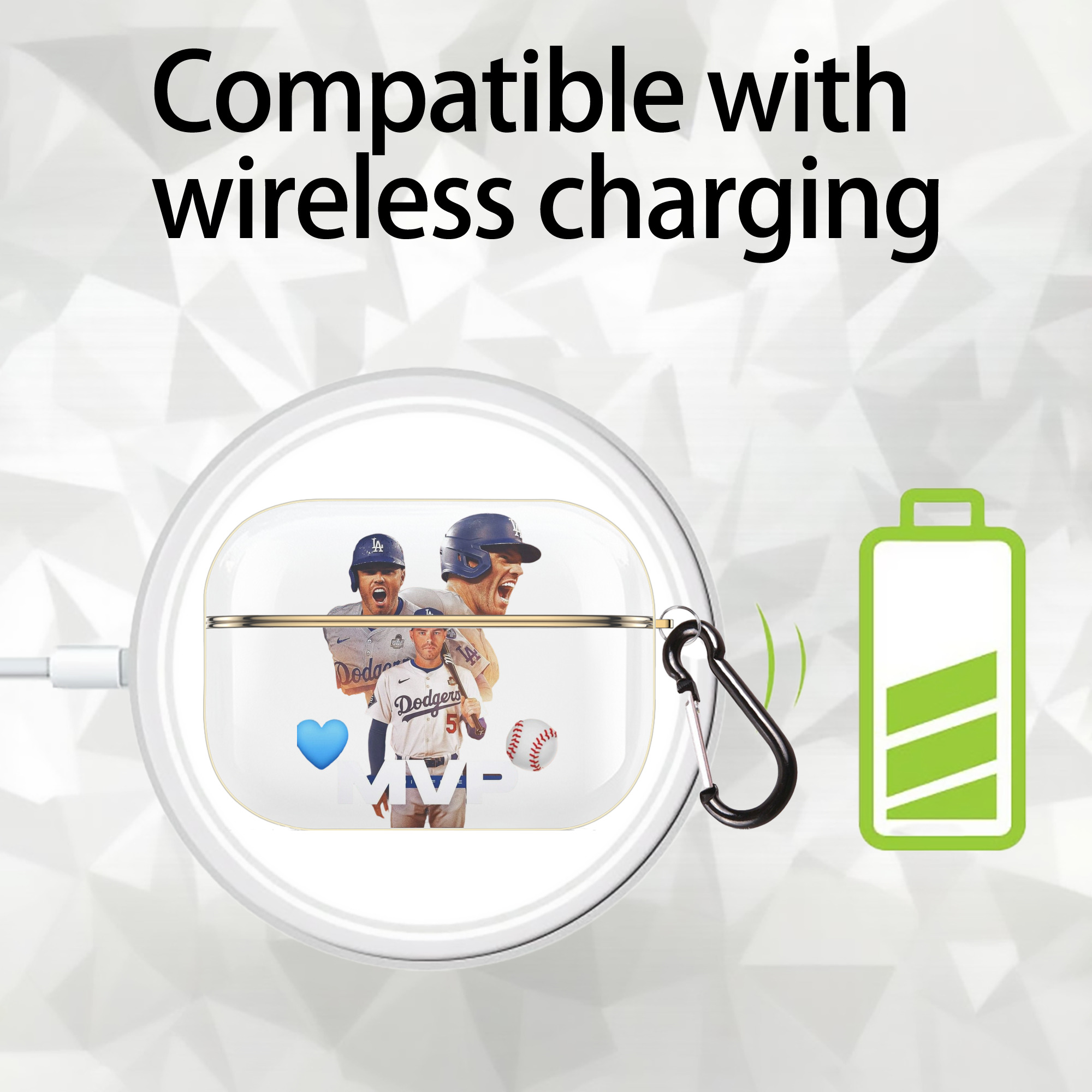  Luxury Gold AirPods Pro Case With Keychain, Flexible PC Material, Full Protection, Precise Cutouts, Anti-Fingerprint, Washable, Durable Design